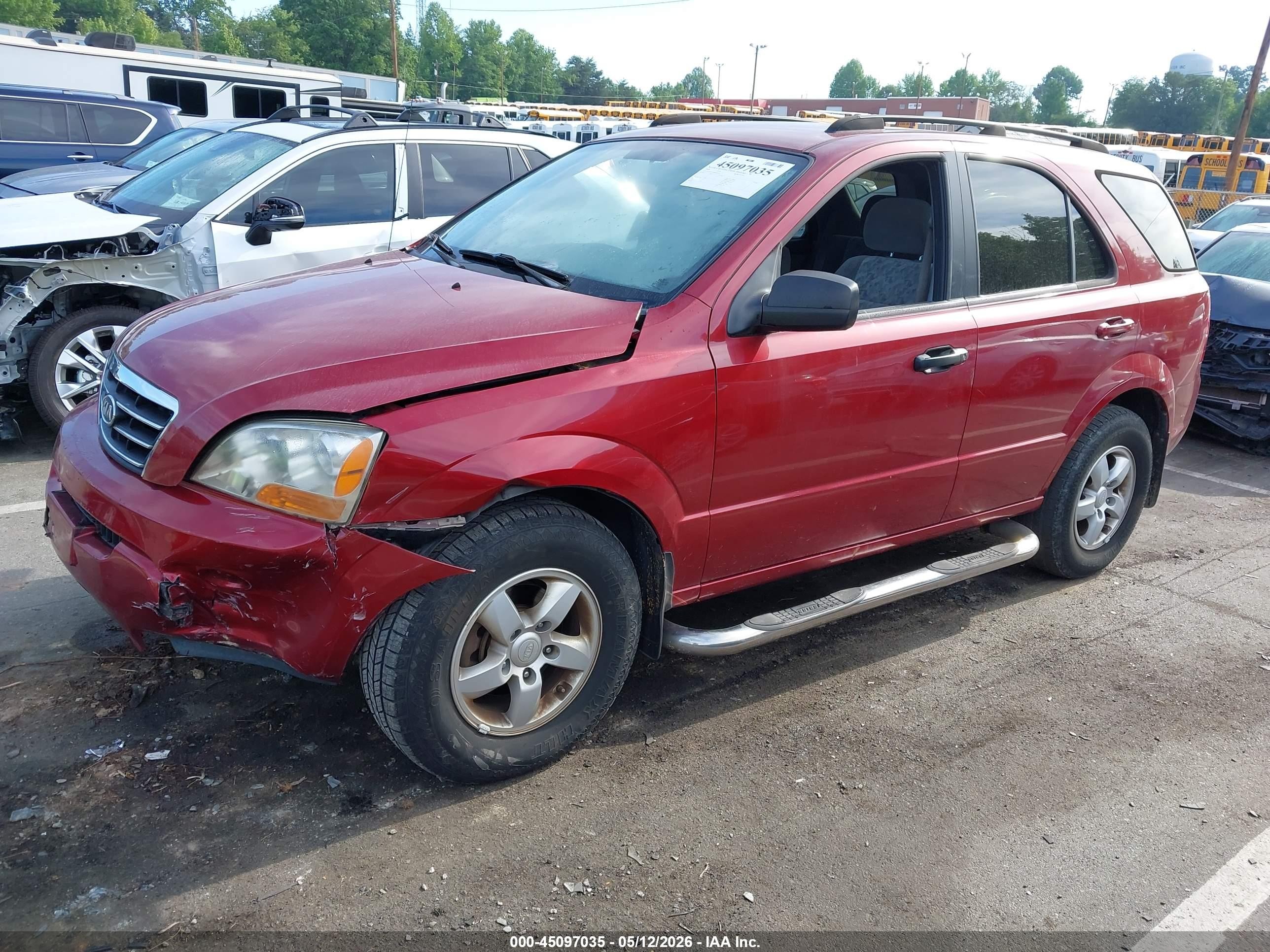 2008 Kia Sorento Lx Burgundy vin: KNDJC735885830302