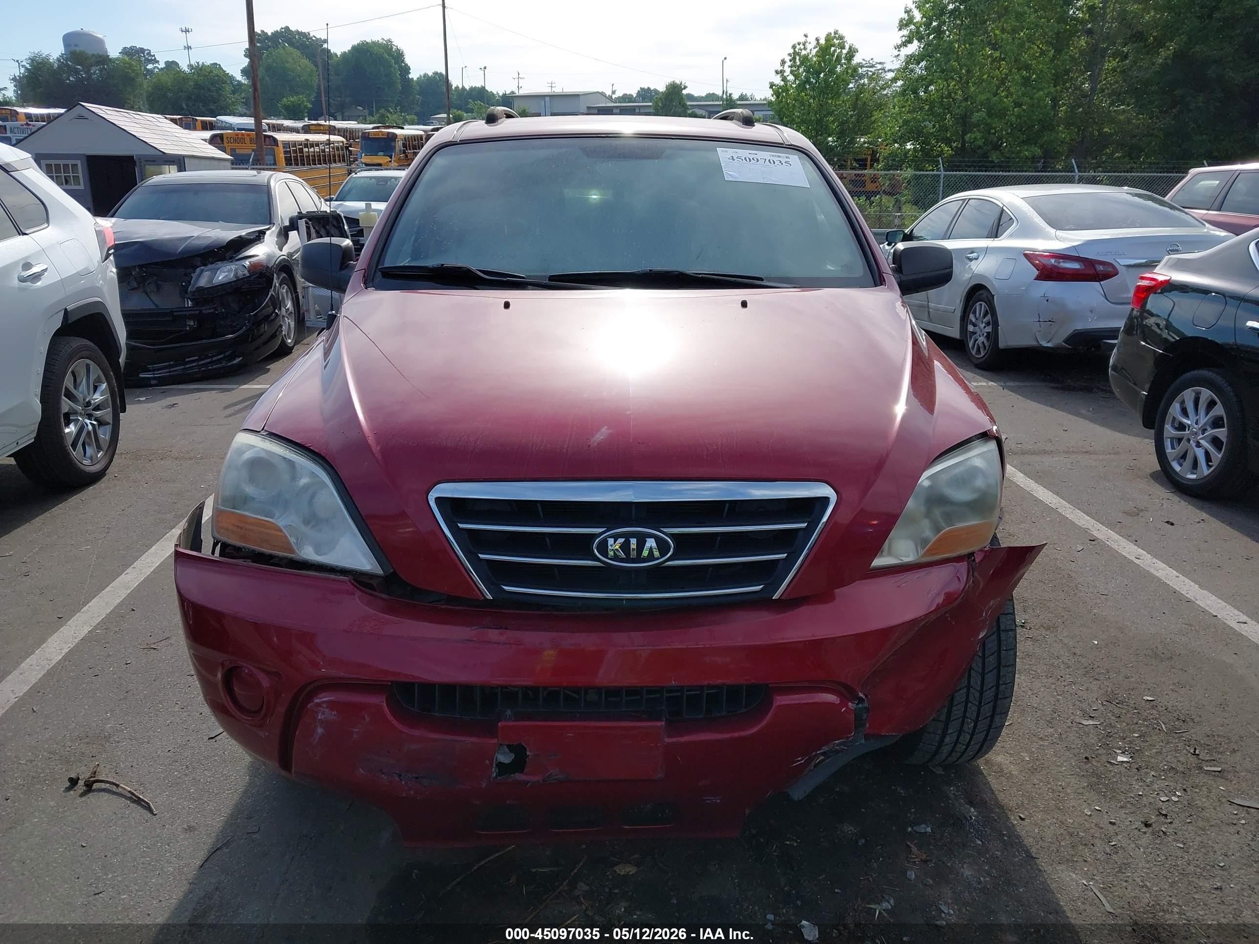 2008 Kia Sorento Lx Burgundy vin: KNDJC735885830302