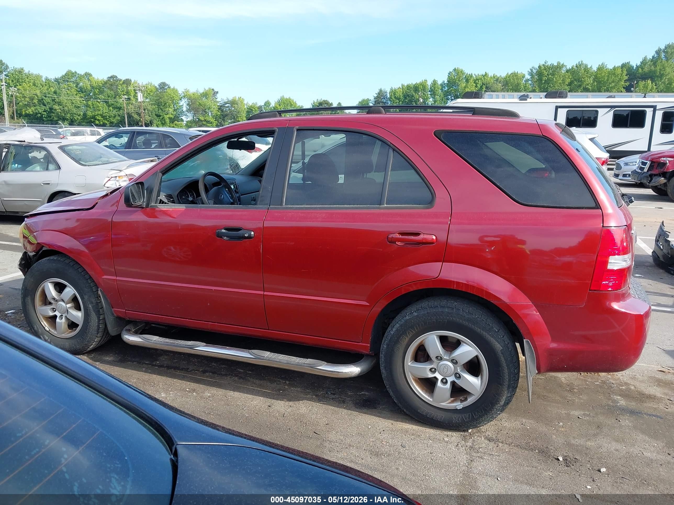 2008 Kia Sorento Lx Burgundy vin: KNDJC735885830302