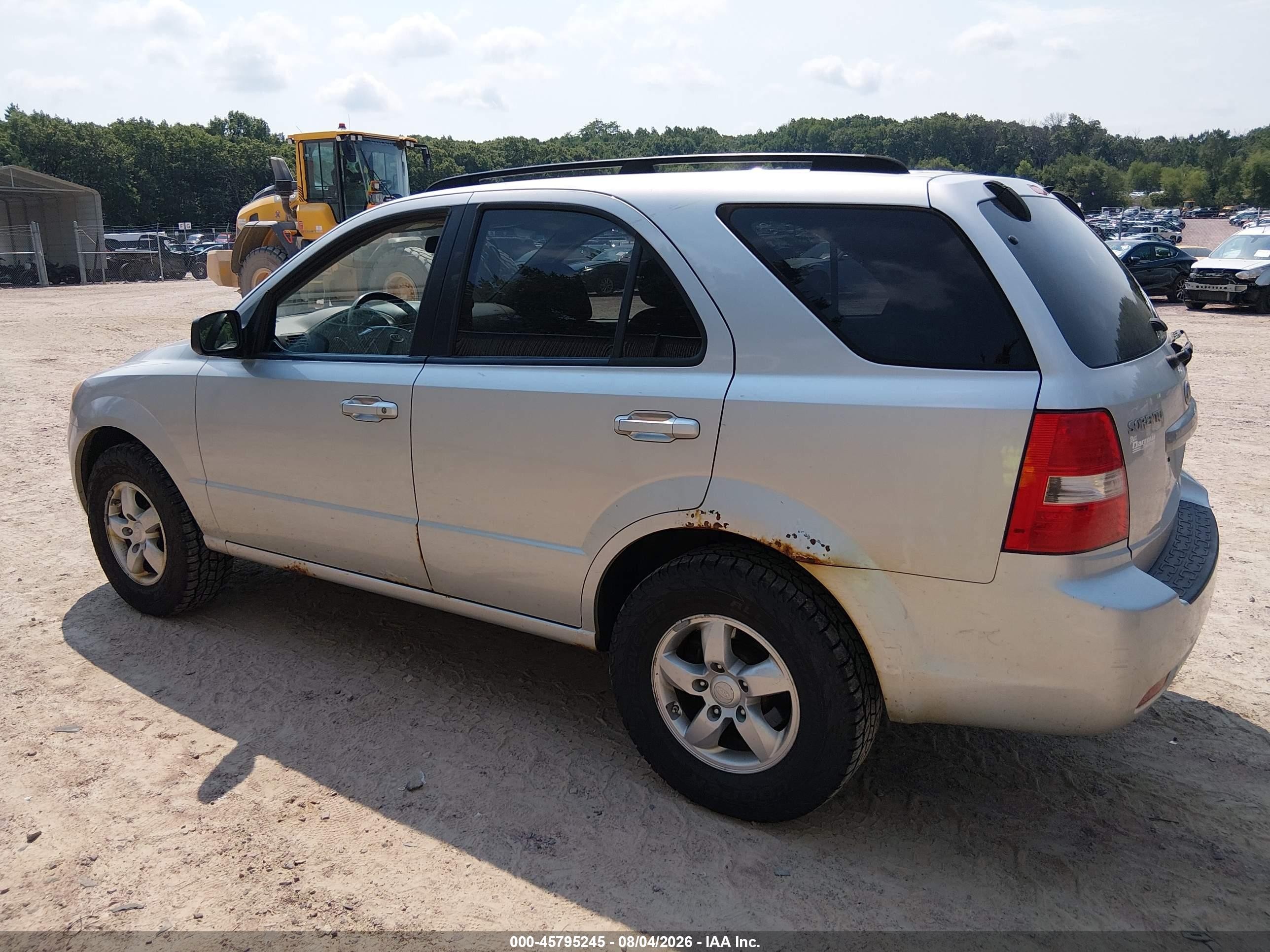 2008 Kia Sorento Lx Silver vin: KNDJC735X85777750