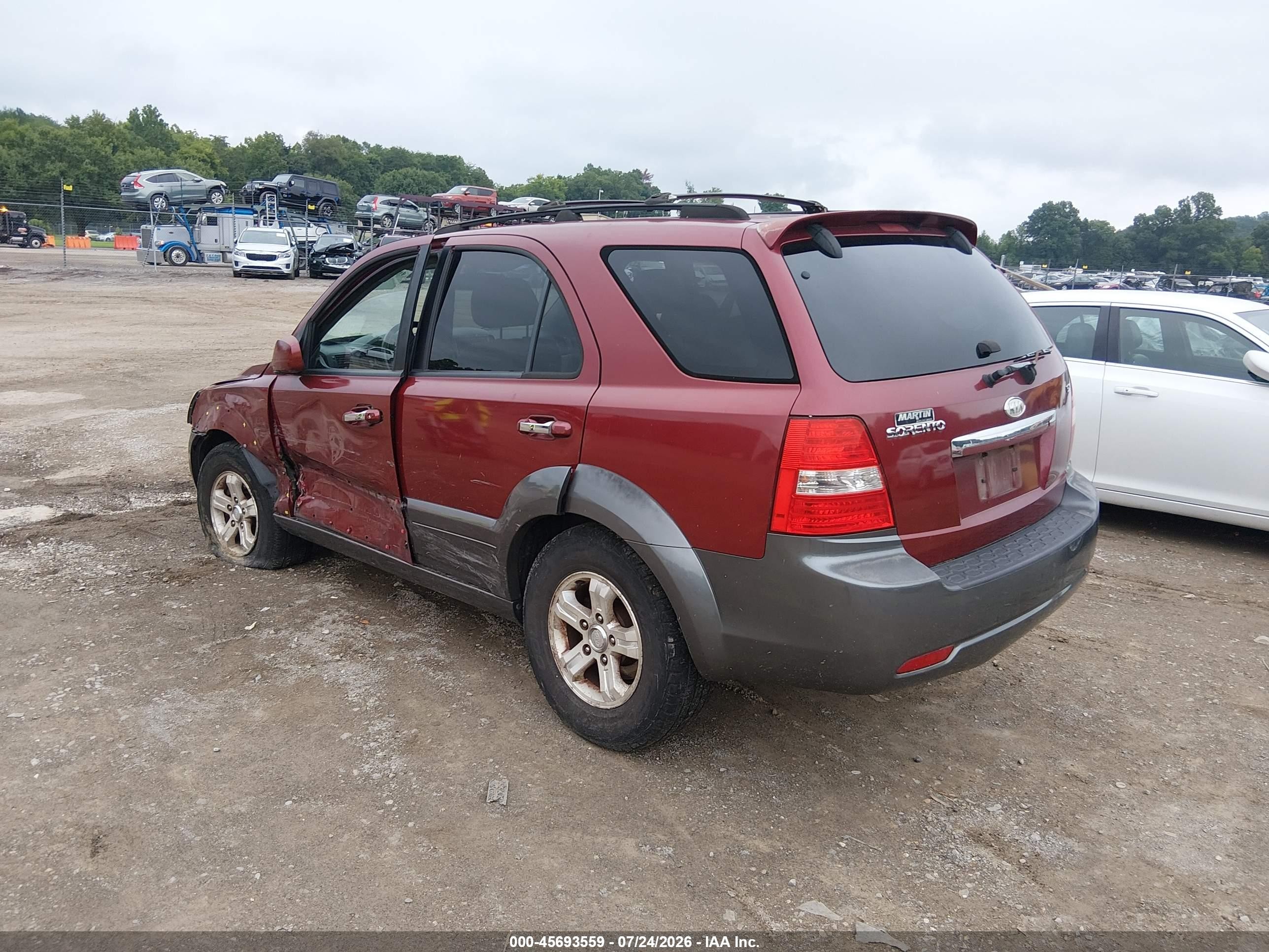 2007 Kia Sorento Ex Red vin: KNDJC736175754915
