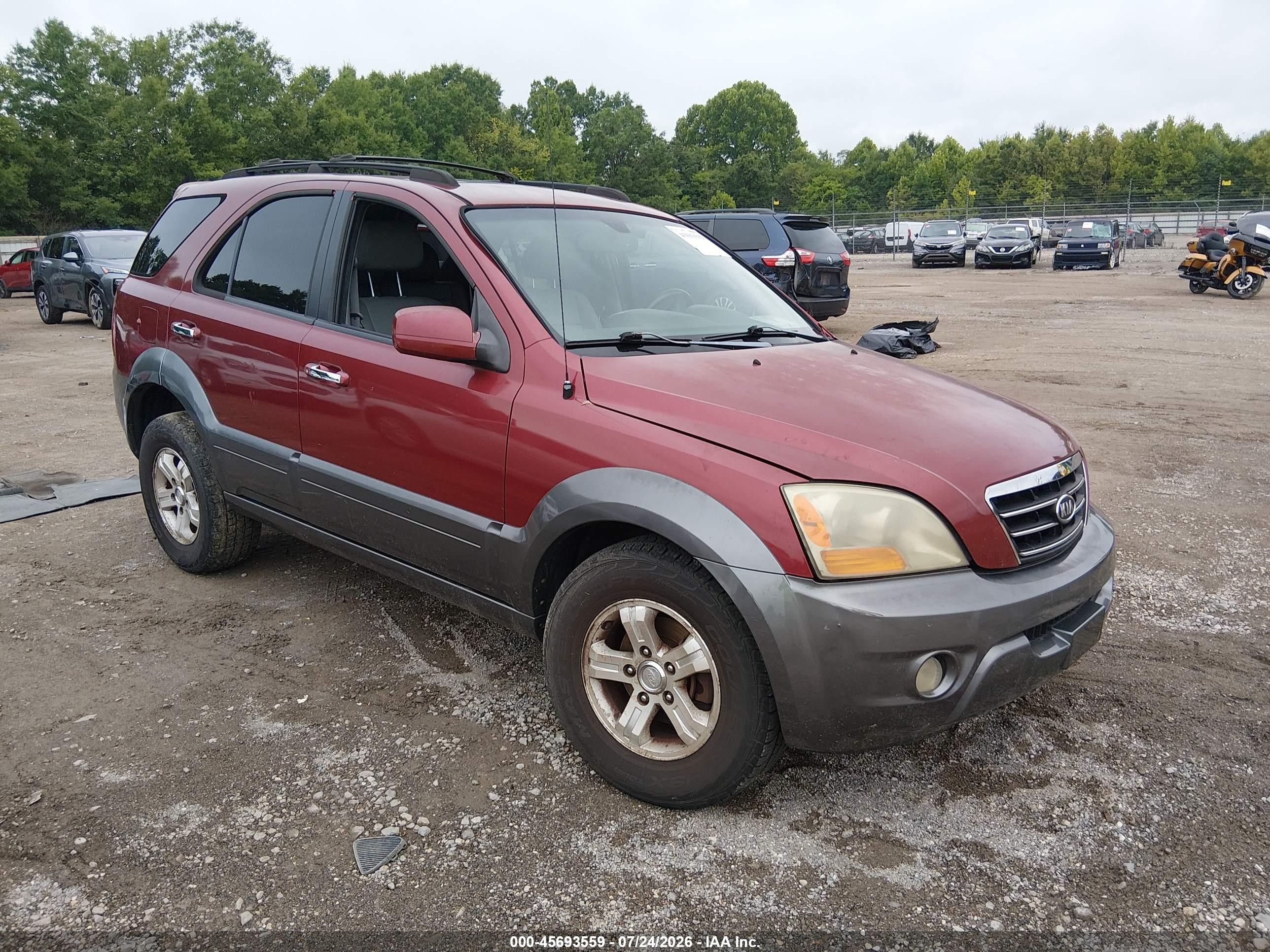 2007 Kia Sorento Ex Red vin: KNDJC736175754915