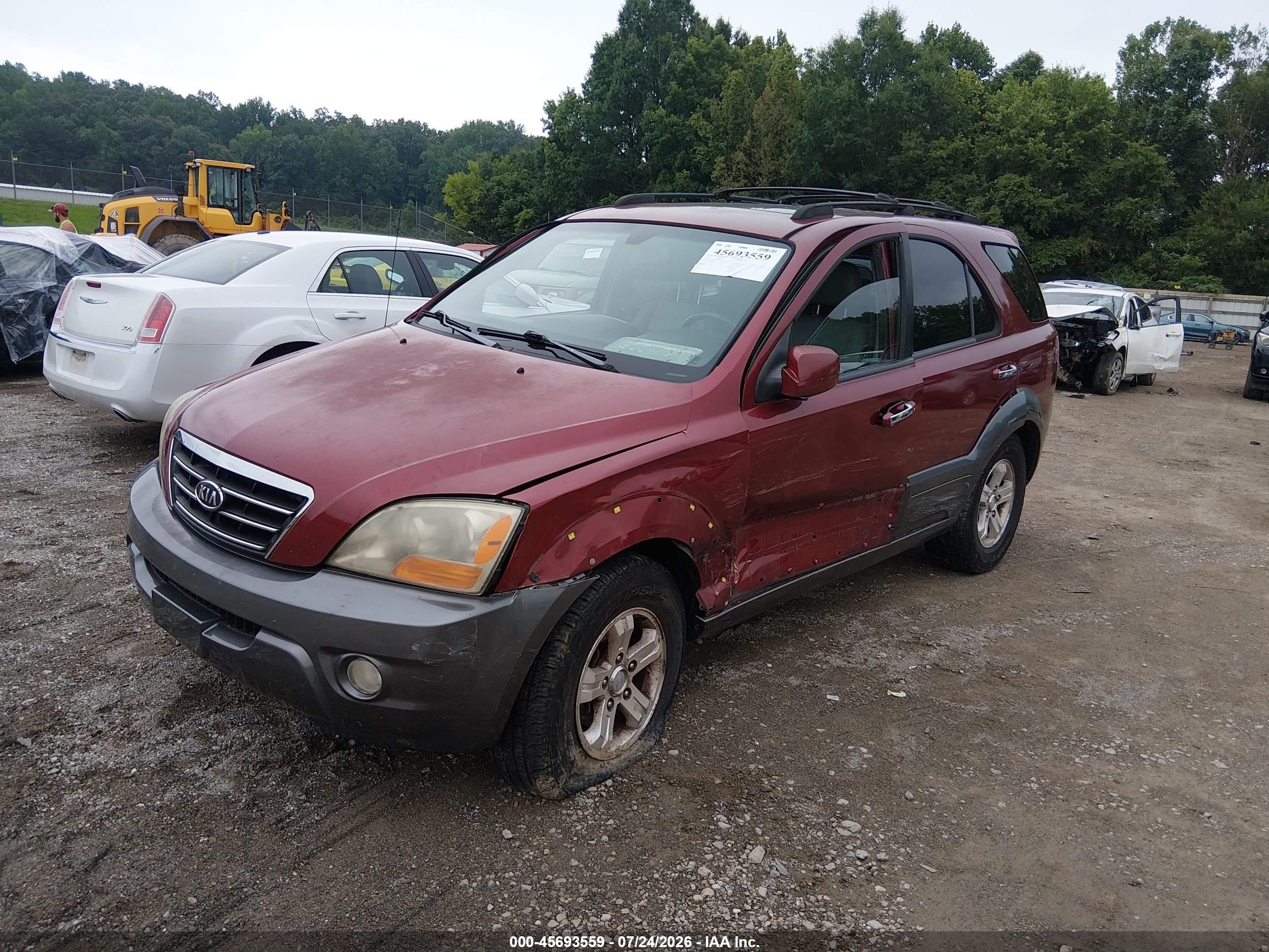 2007 Kia Sorento Ex Red vin: KNDJC736175754915