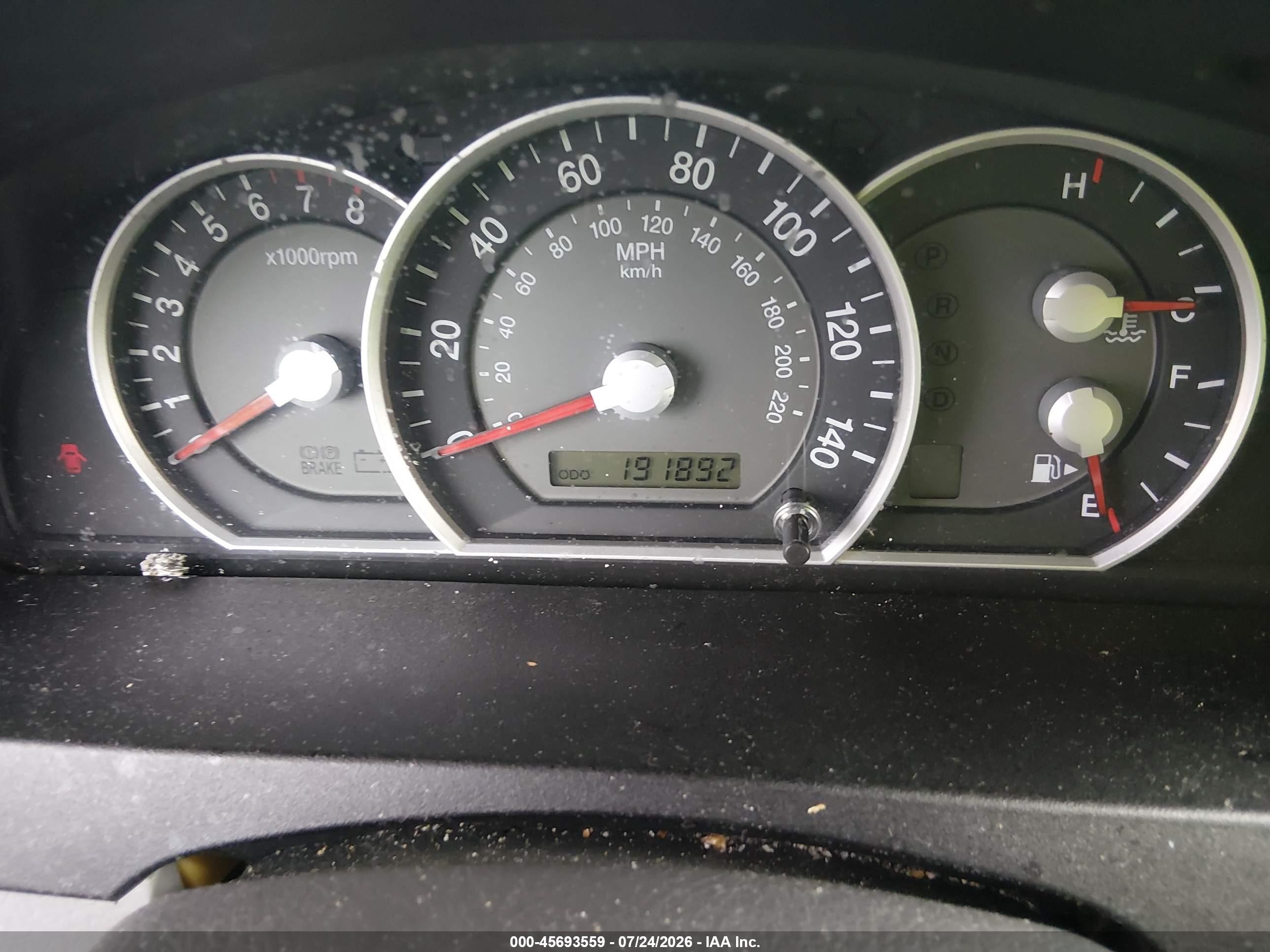 2007 Kia Sorento Ex Red vin: KNDJC736175754915