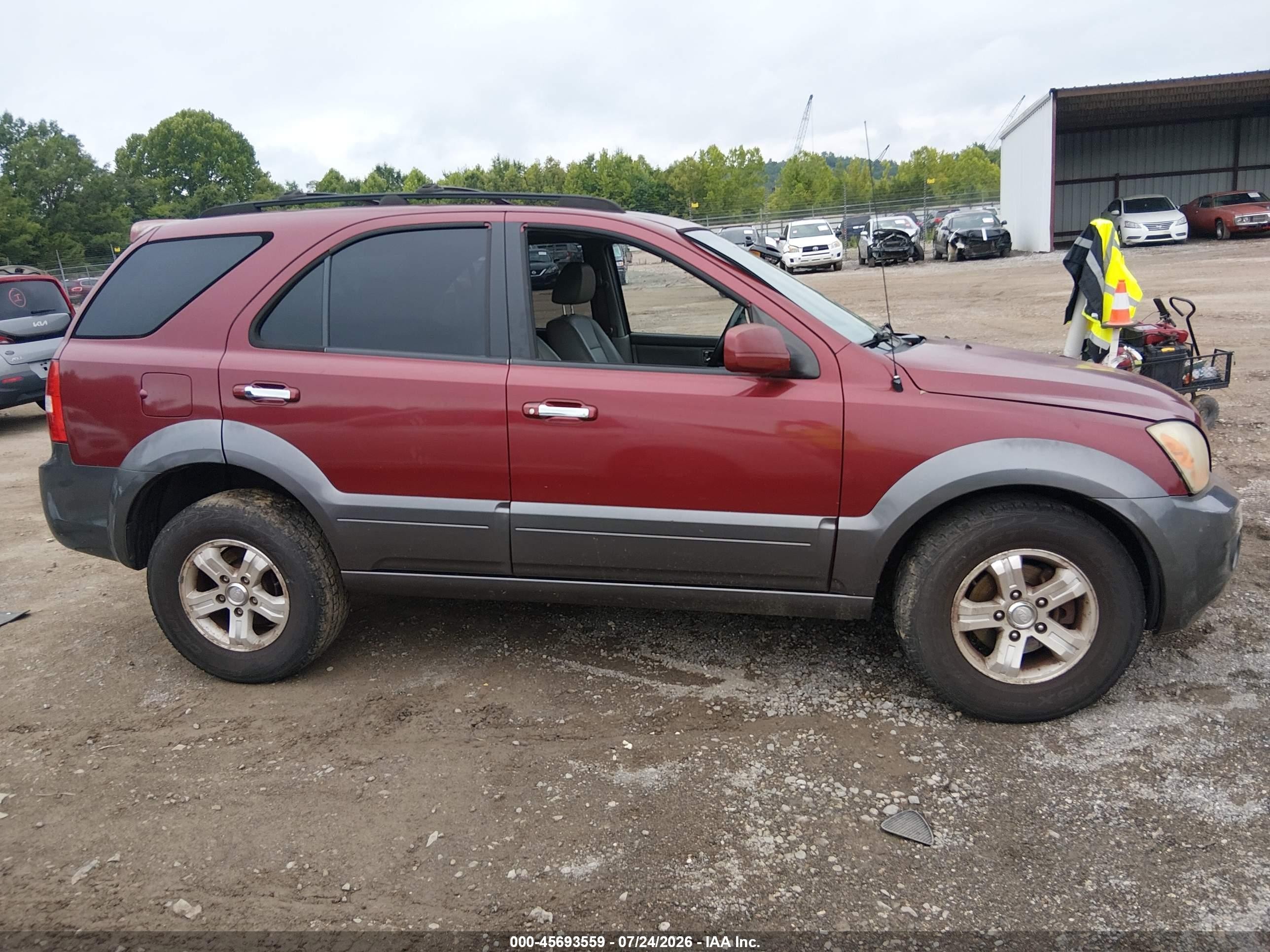 2007 Kia Sorento Ex Red vin: KNDJC736175754915