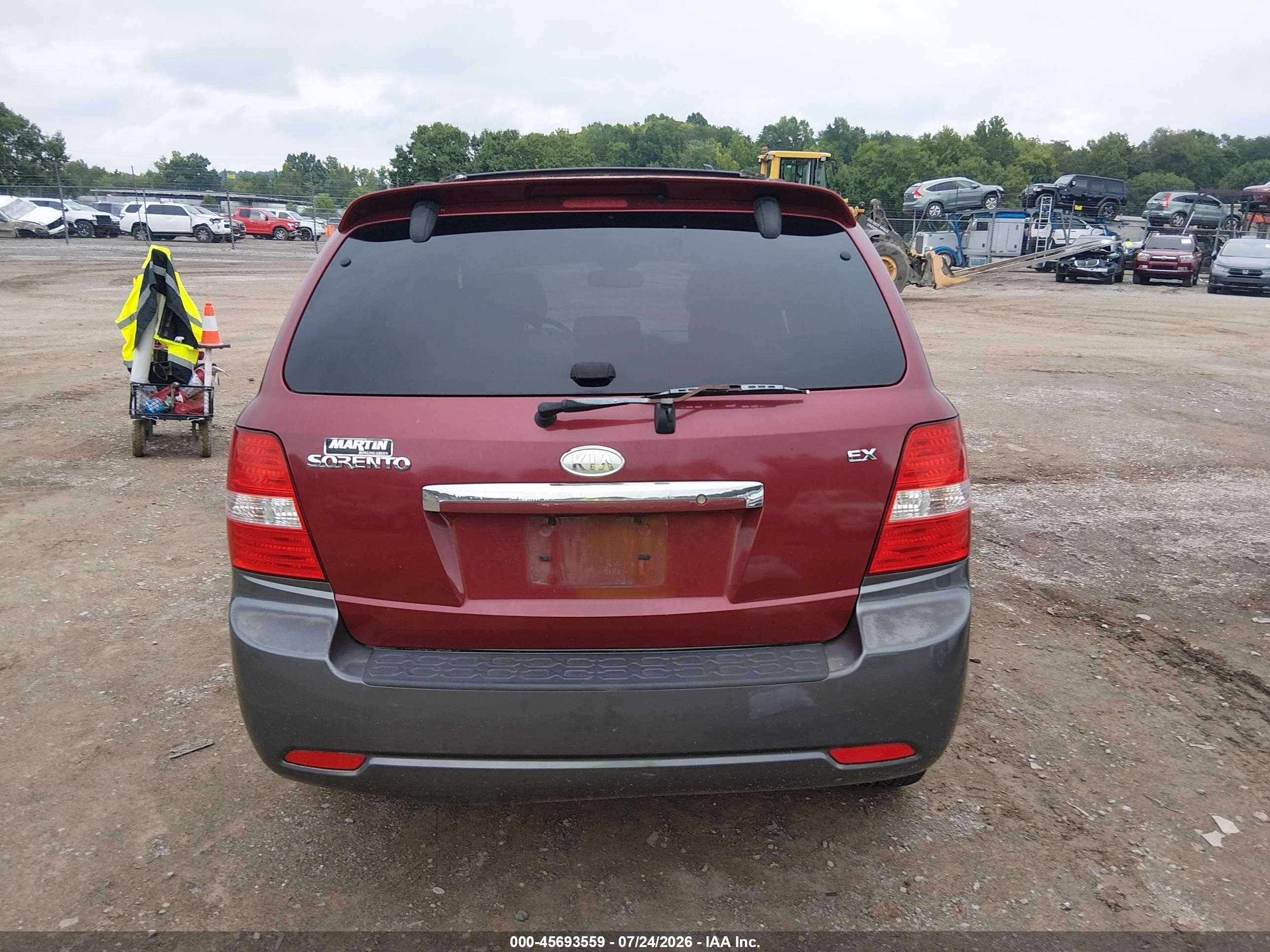 2007 Kia Sorento Ex Red vin: KNDJC736175754915