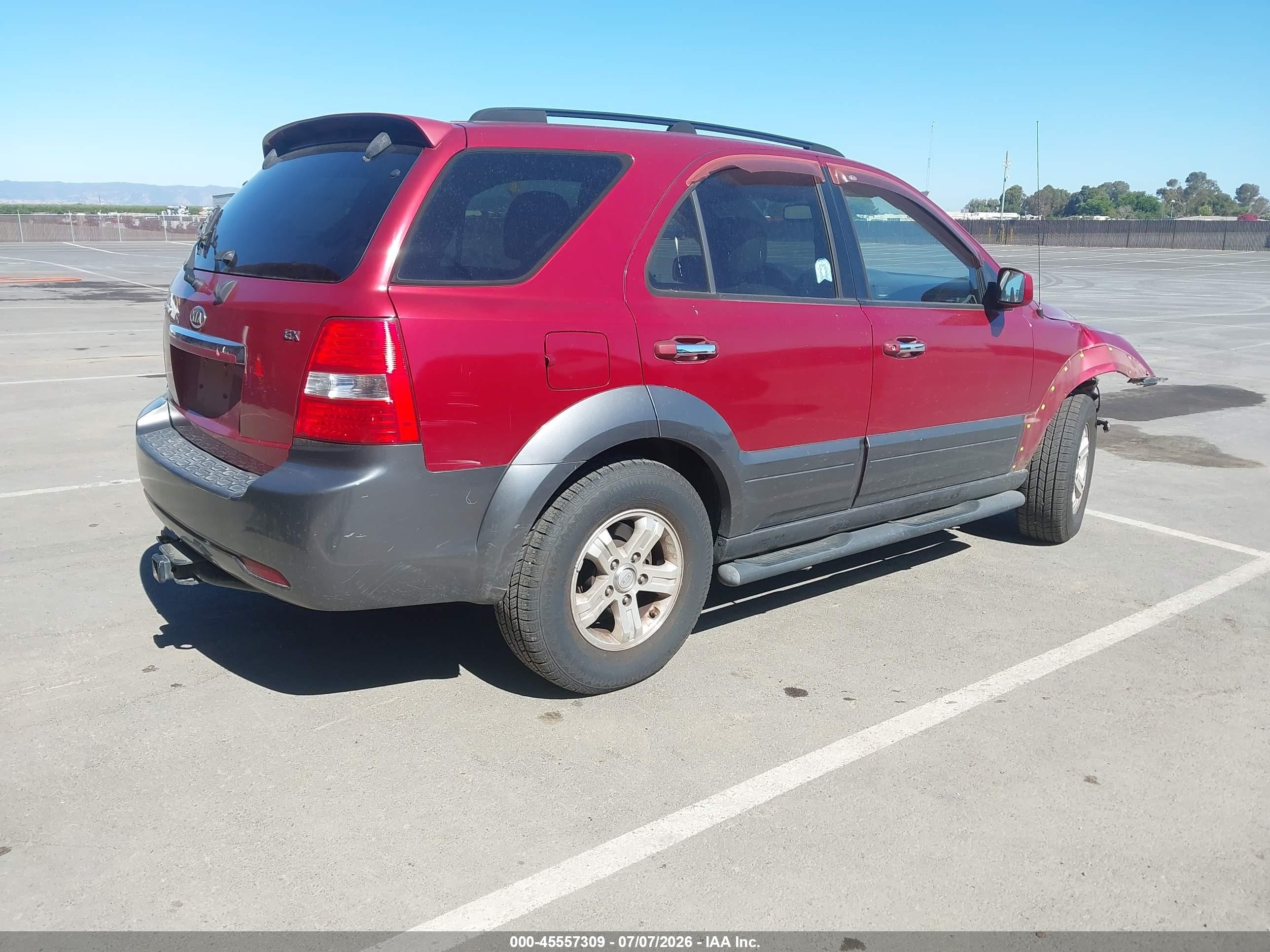 2008 Kia Sorento Ex Red vin: KNDJC736185830652