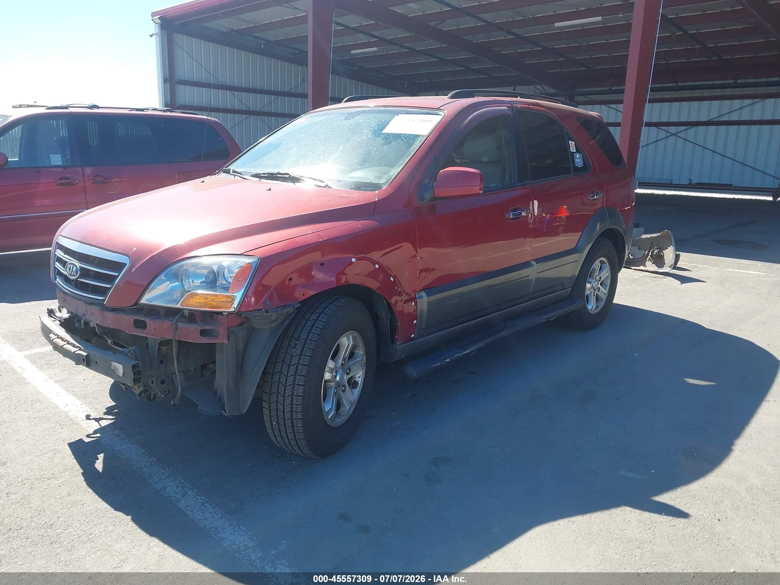 2008 Kia Sorento Ex Red vin: KNDJC736185830652