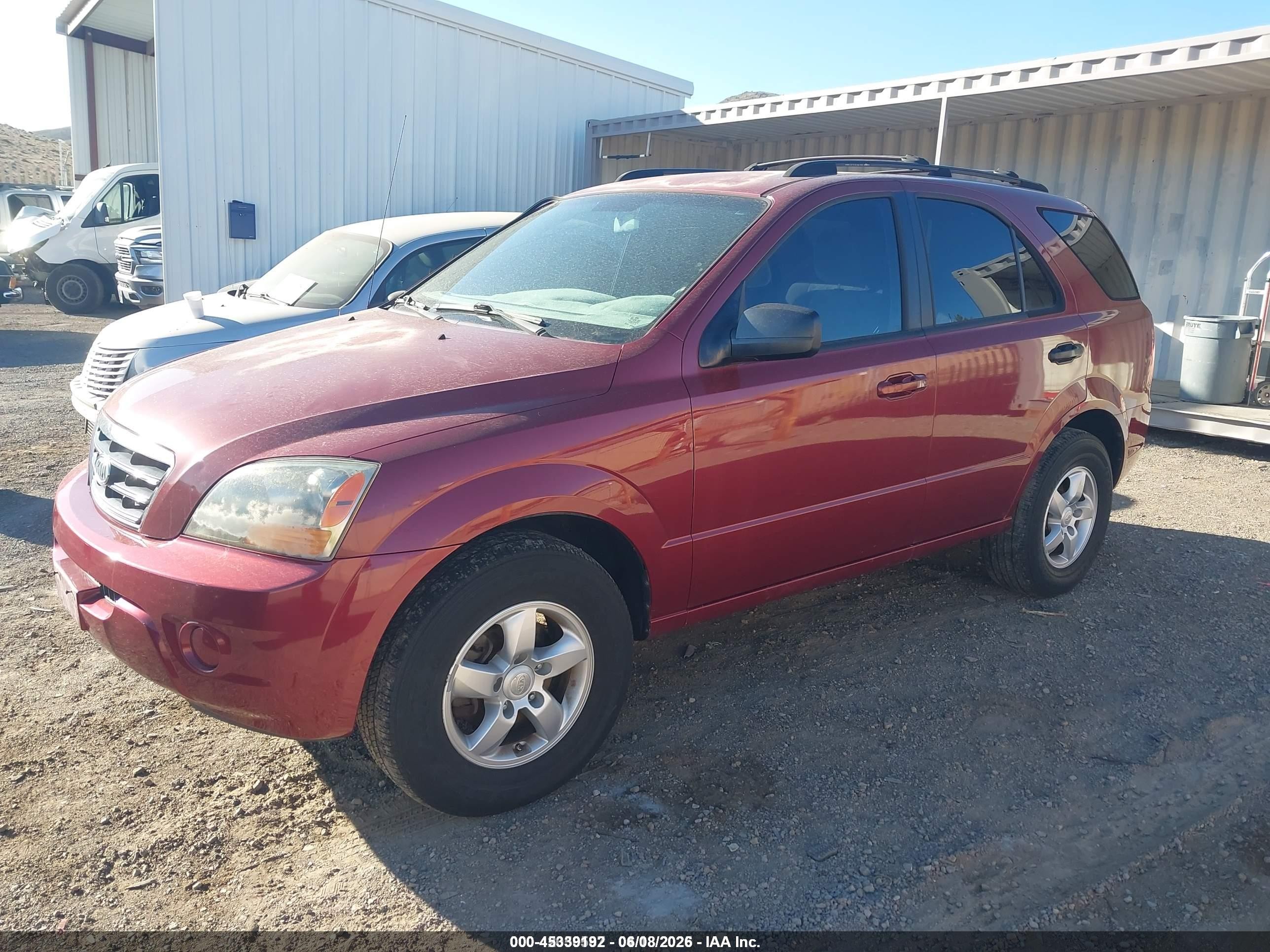 2007 Kia Sorento Lx Red vin: KNDJC736475692300