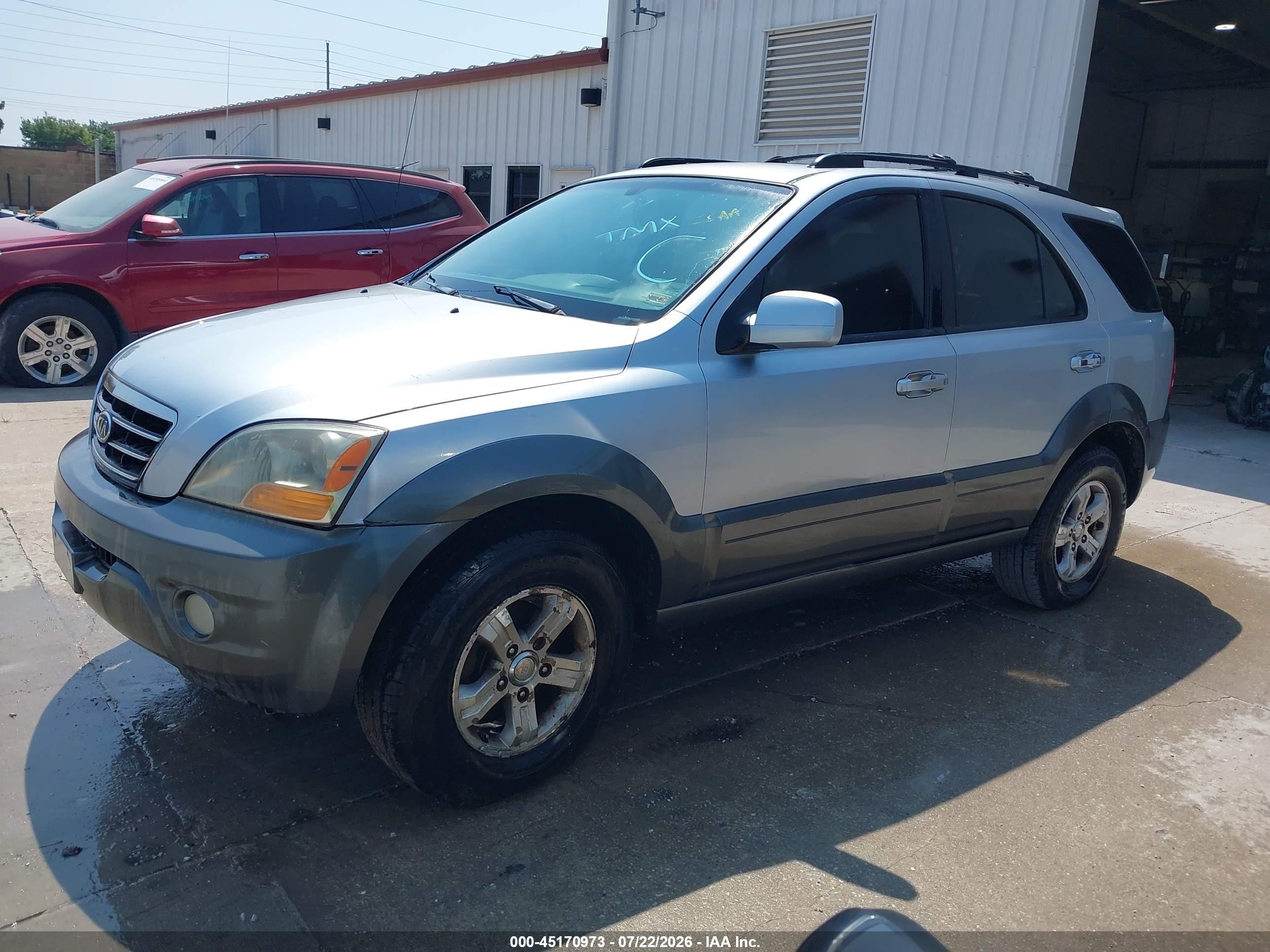 2007 Kia Sorento Ex Silver vin: KNDJC736475754133