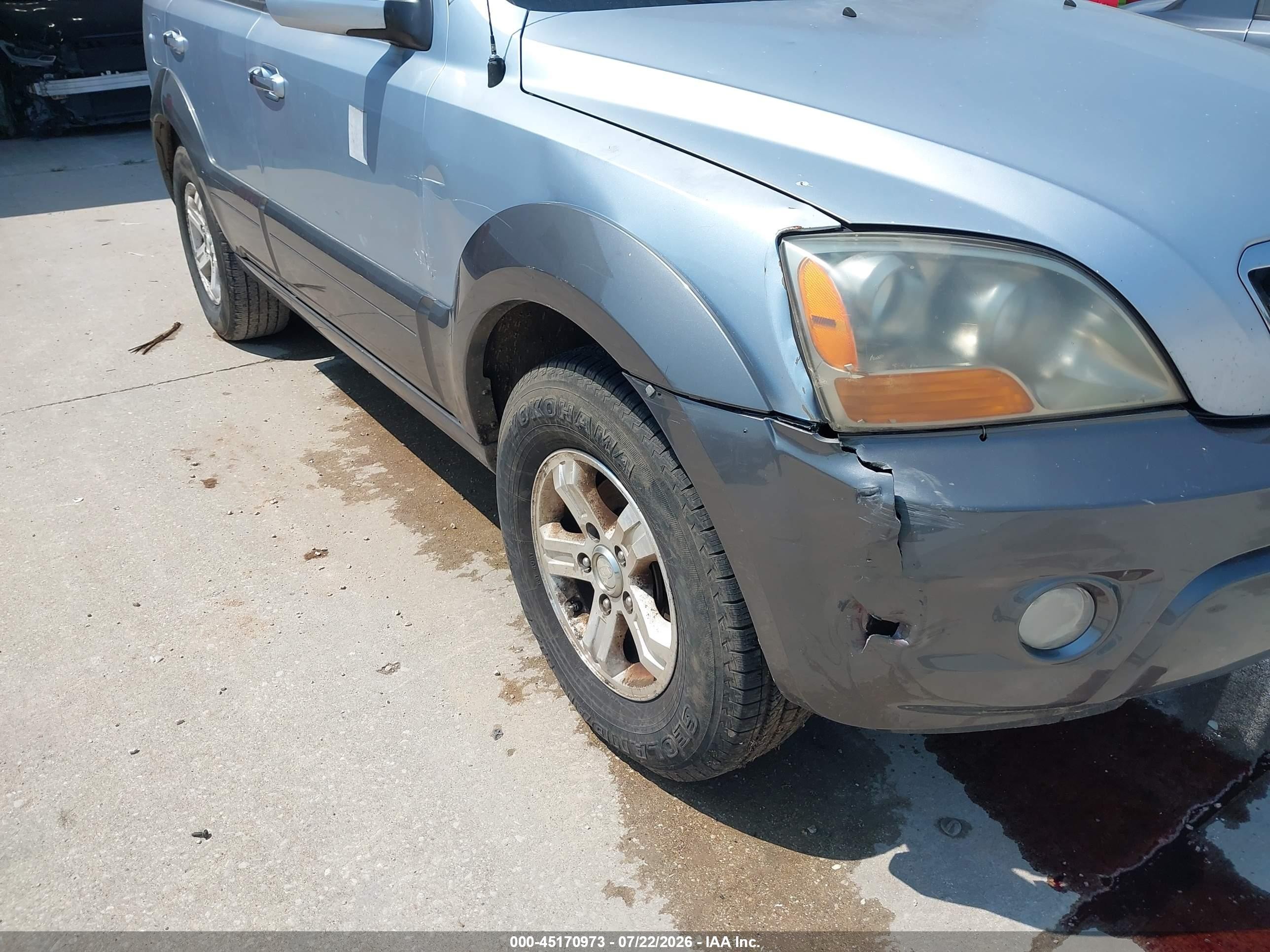 2007 Kia Sorento Ex Silver vin: KNDJC736475754133