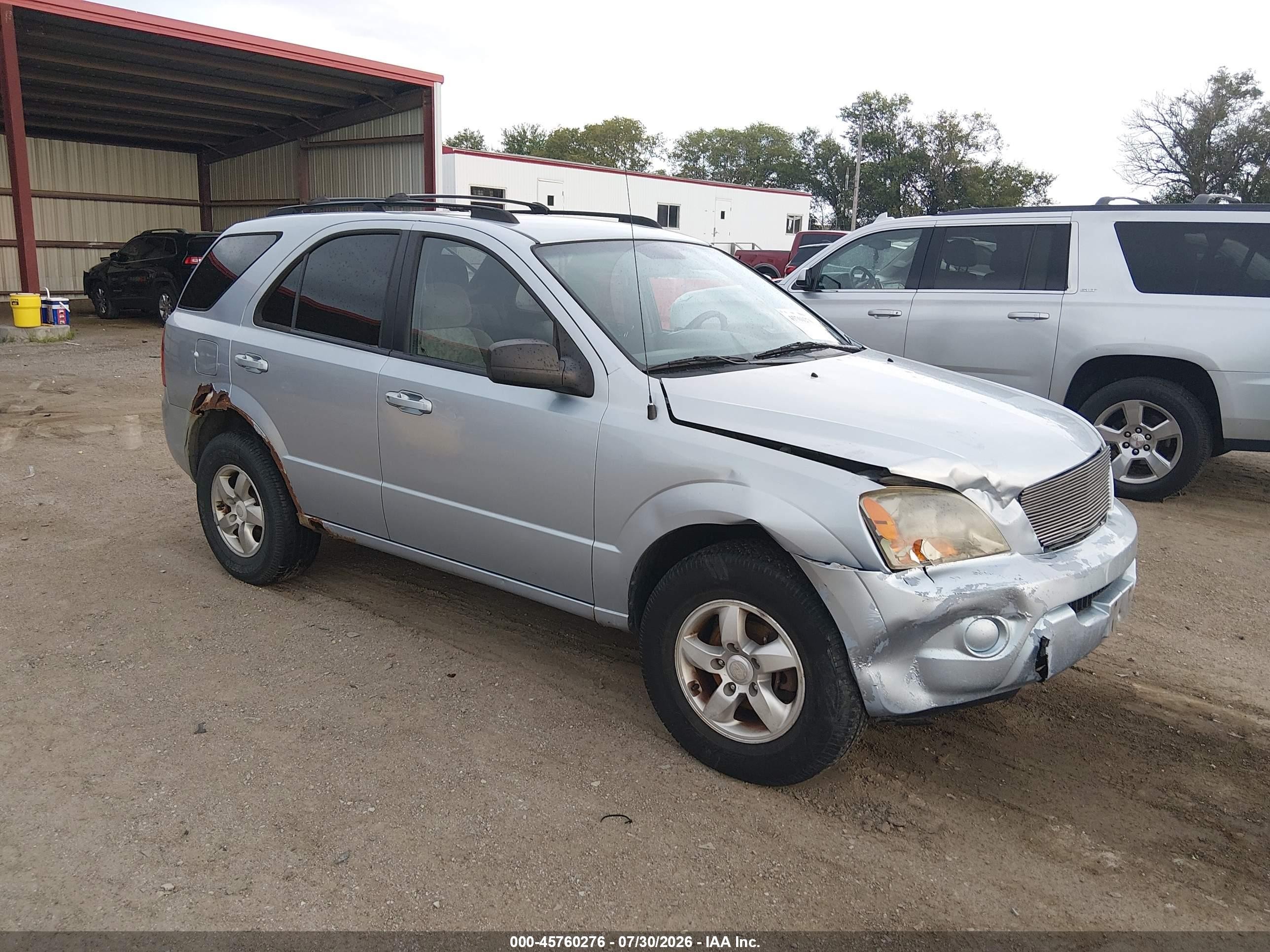 2007 Kia Sorento Lx Light Blue vin: KNDJC736875668632