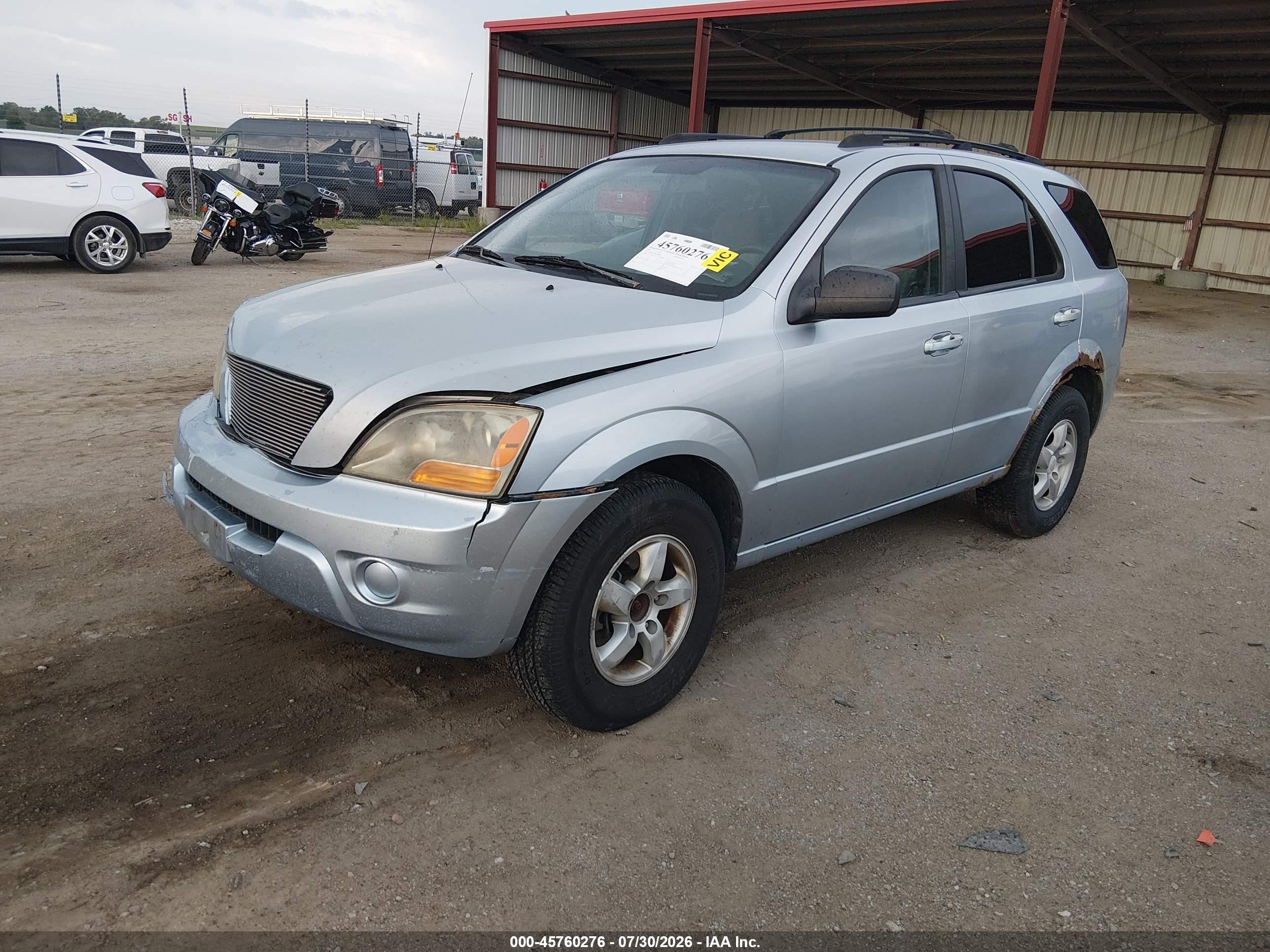 2007 Kia Sorento Lx Light Blue vin: KNDJC736875668632