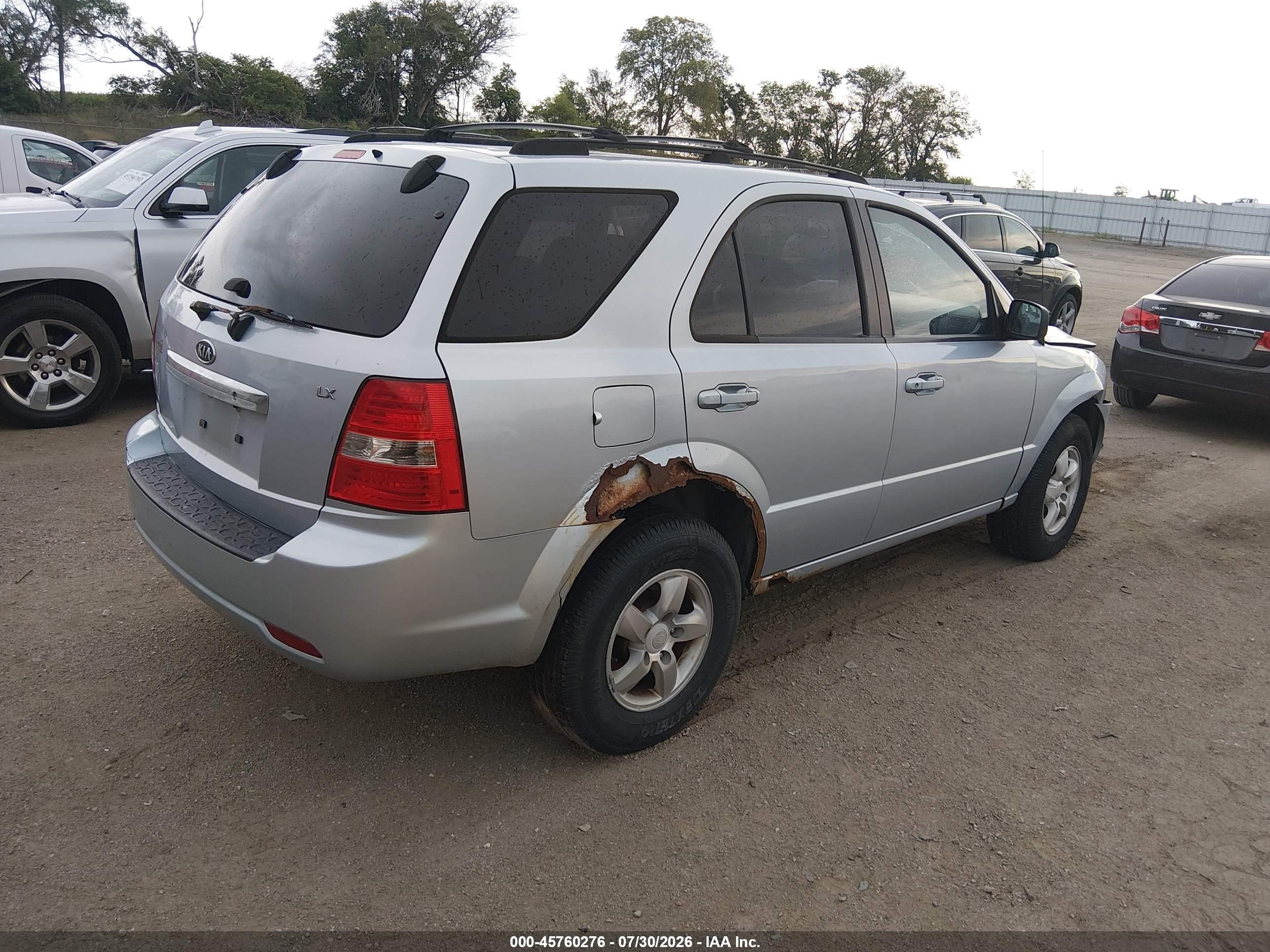 2007 Kia Sorento Lx Light Blue vin: KNDJC736875668632