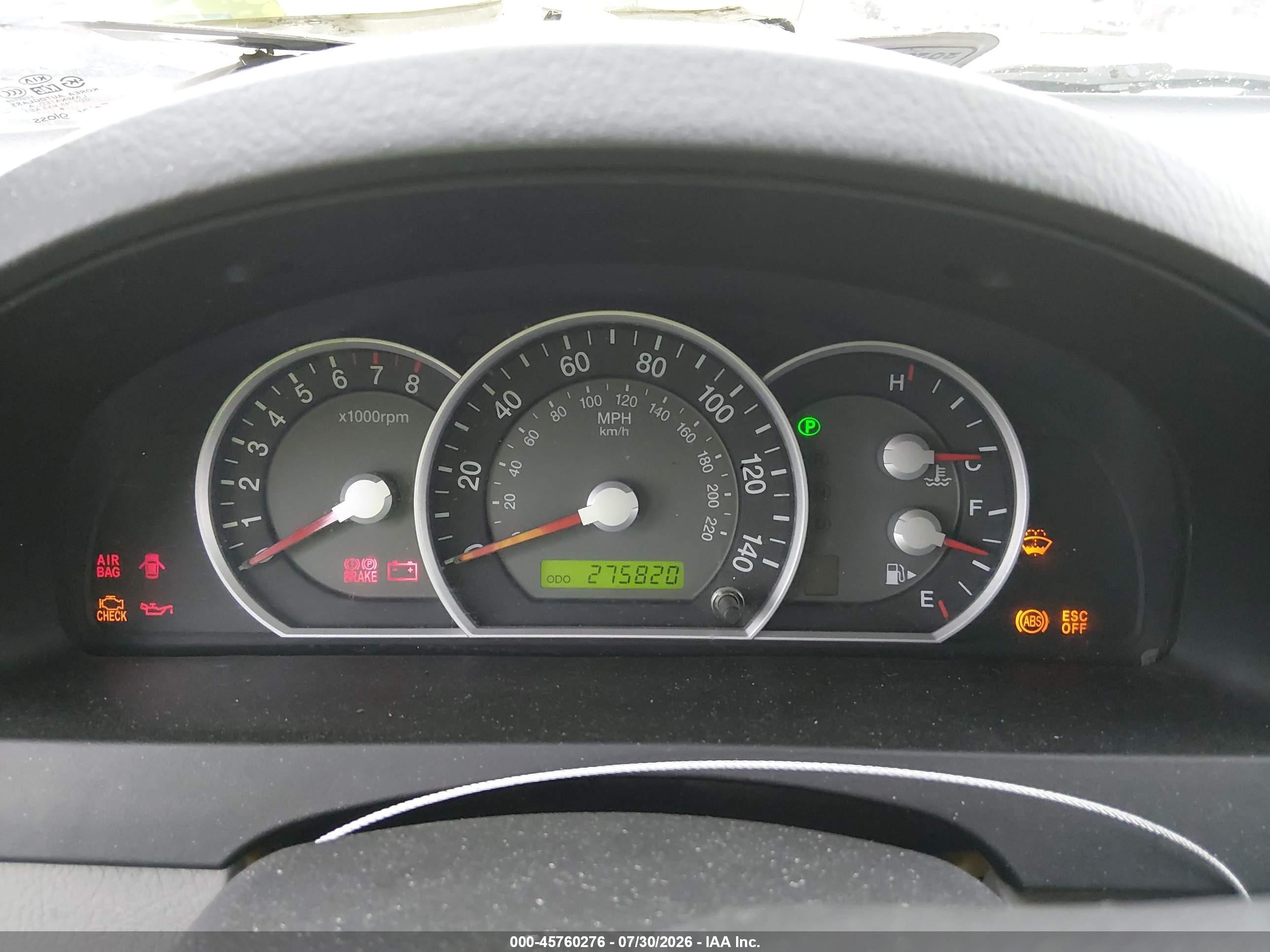 2007 Kia Sorento Lx Light Blue vin: KNDJC736875668632