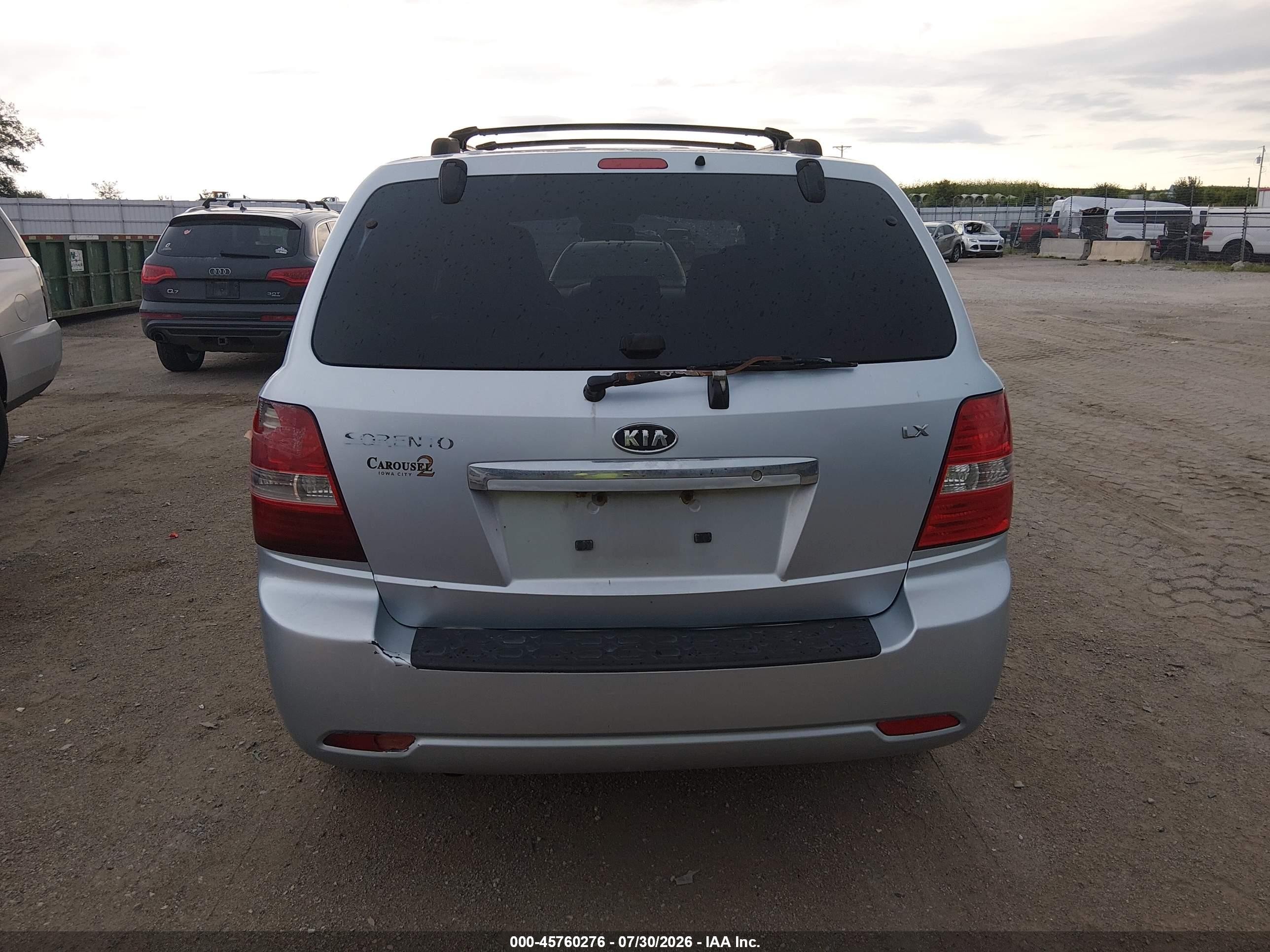 2007 Kia Sorento Lx Light Blue vin: KNDJC736875668632