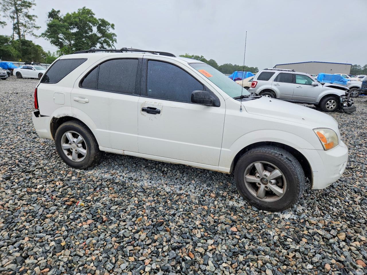 2007 Kia Sorento Lx White vin: KNDJC736875683695