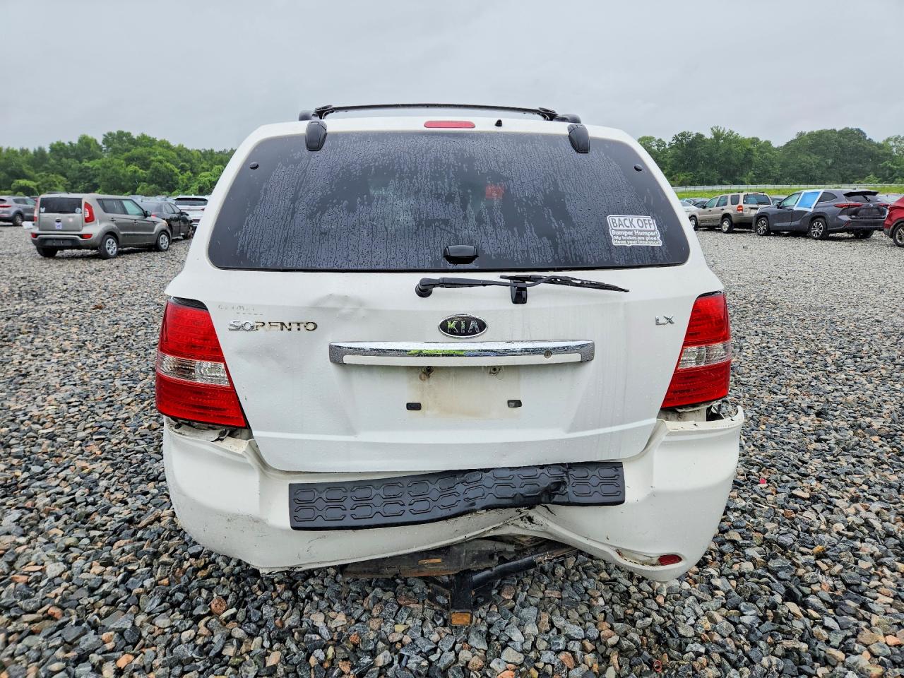 2007 Kia Sorento Lx White vin: KNDJC736875683695