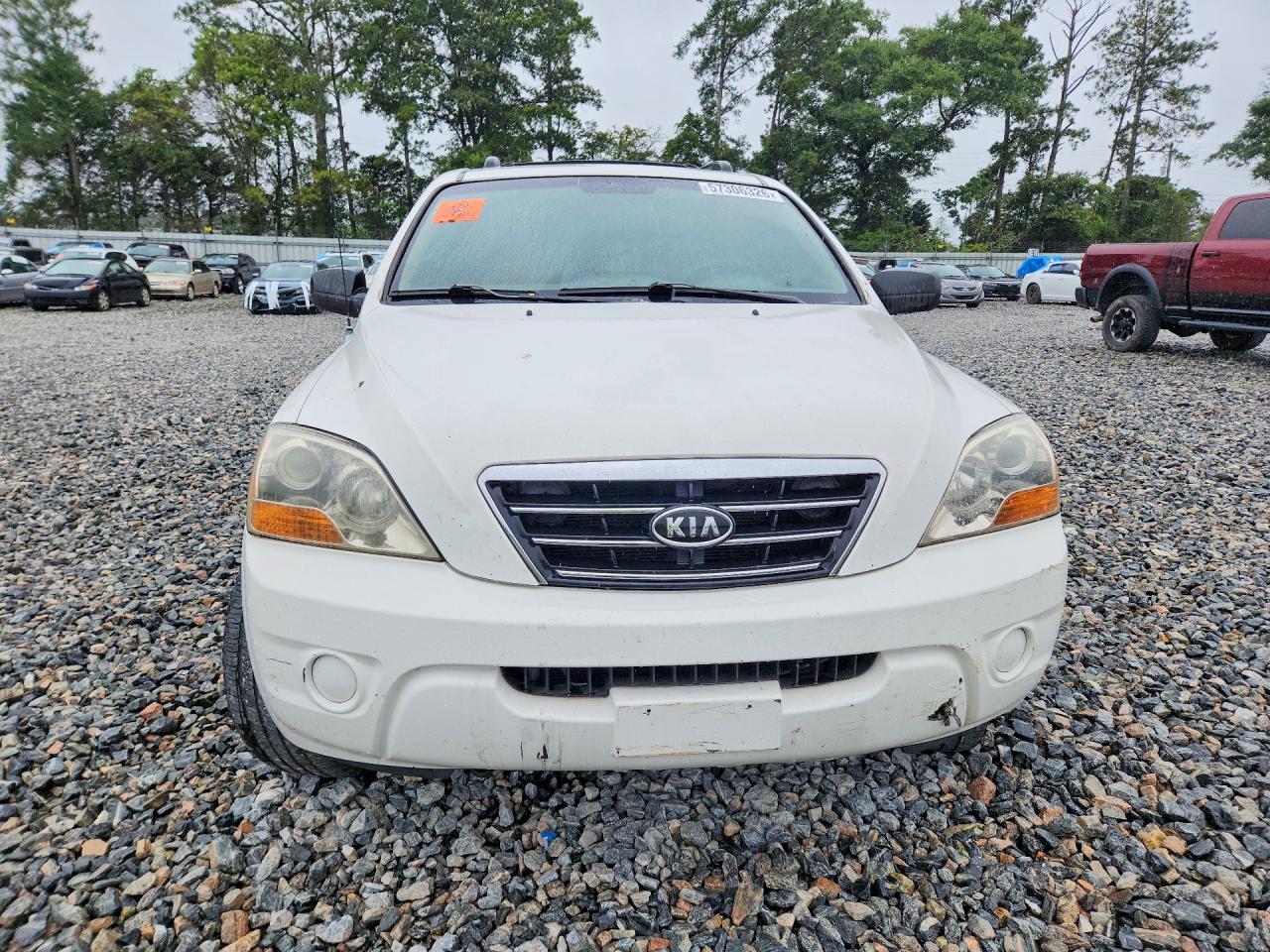 2007 Kia Sorento Lx White vin: KNDJC736875683695