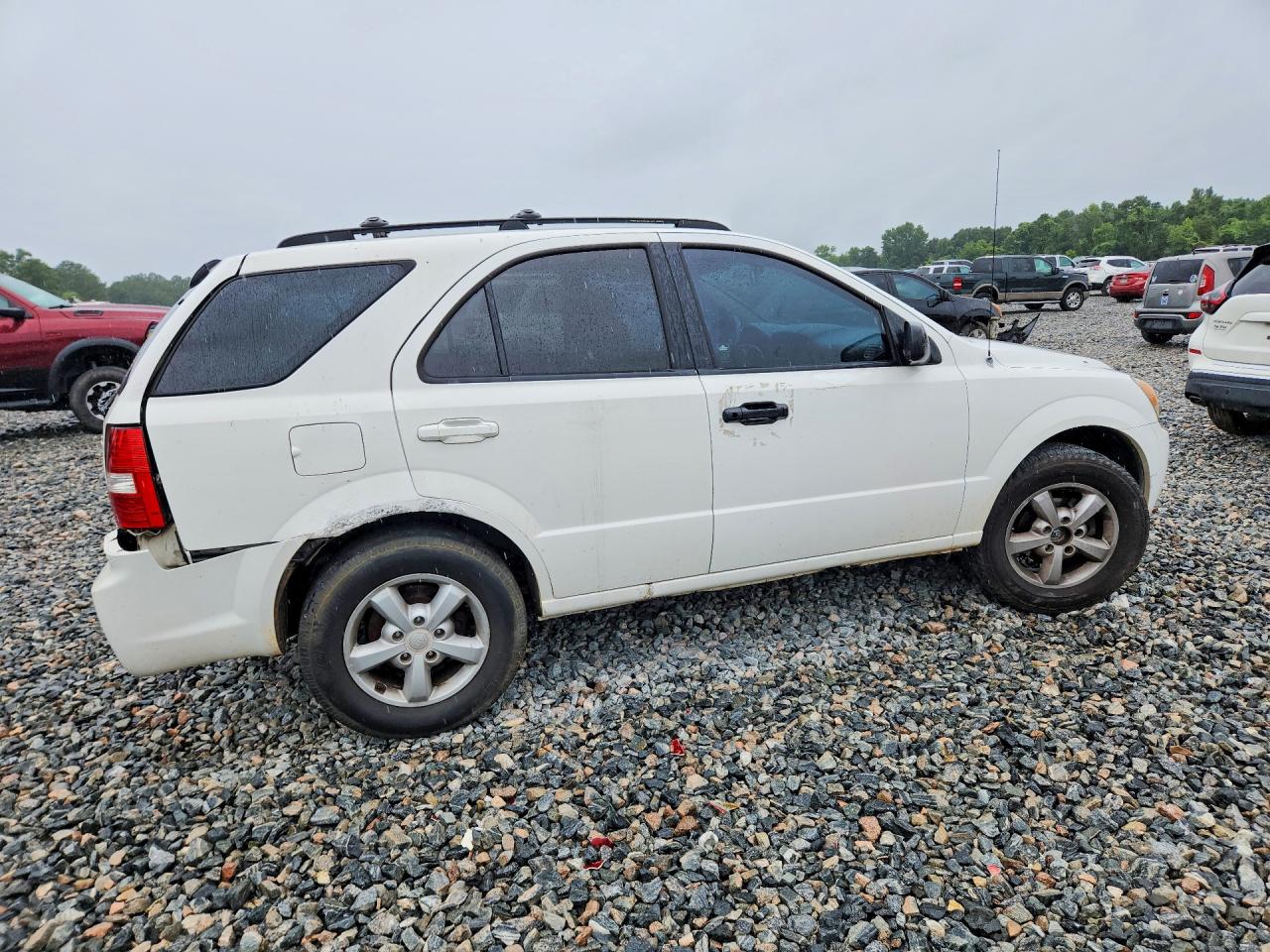 2007 Kia Sorento Lx White vin: KNDJC736875683695