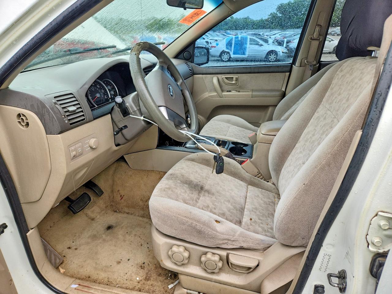2007 Kia Sorento Lx White vin: KNDJC736875683695