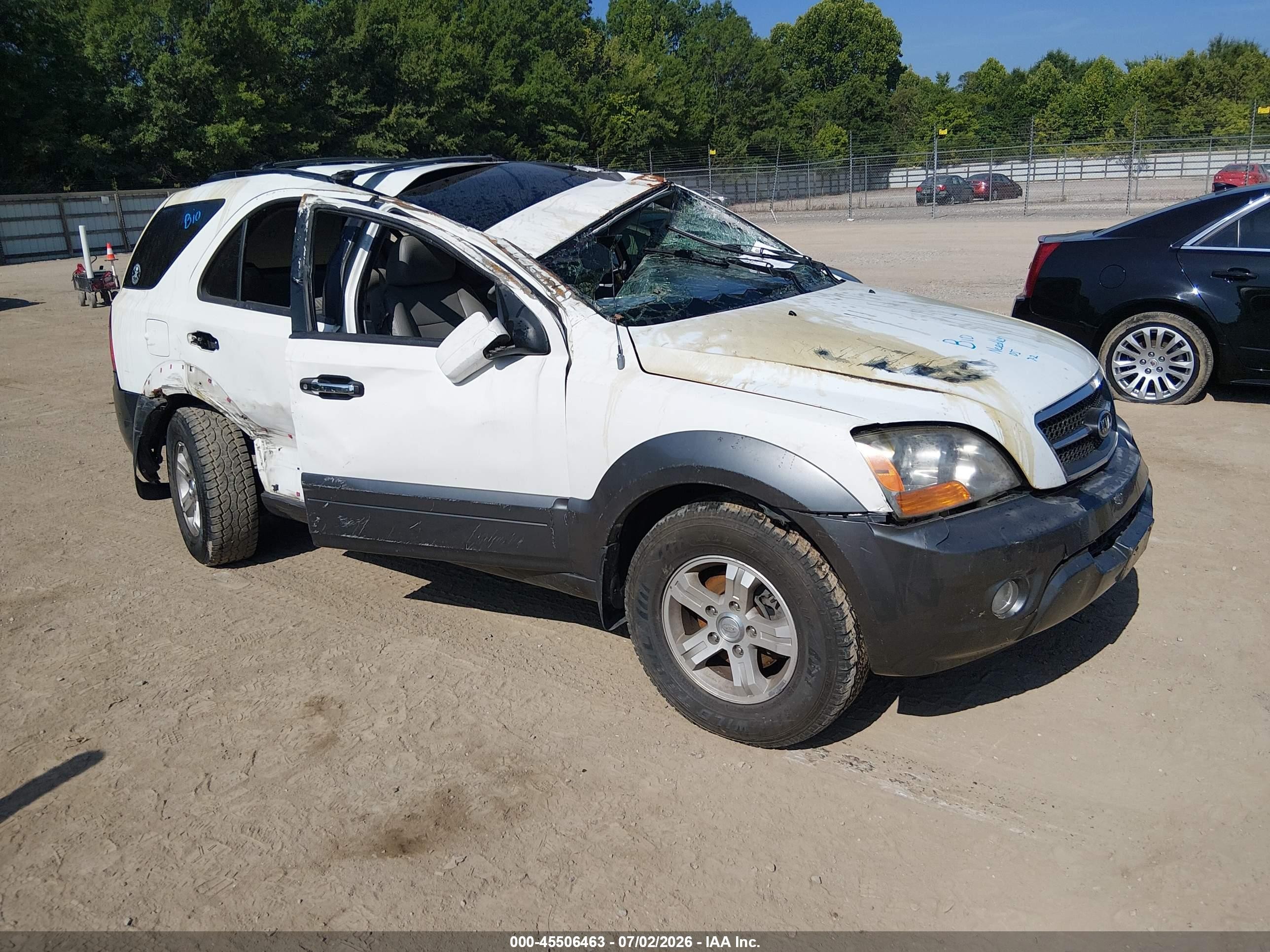 2007 Kia Sorento Ex White vin: KNDJC736975667716