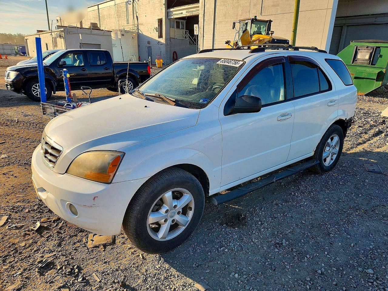 2007 Kia Sorento Lx White vin: KNDJC736975673323