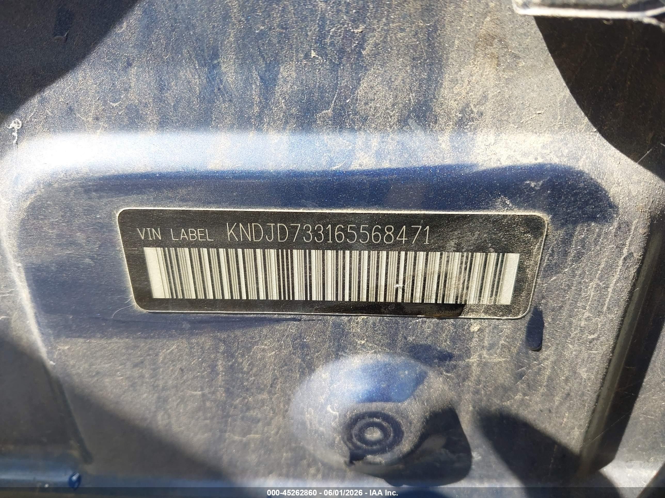 2006 Kia Sorento Ex/lx Blue vin: KNDJD733165568471
