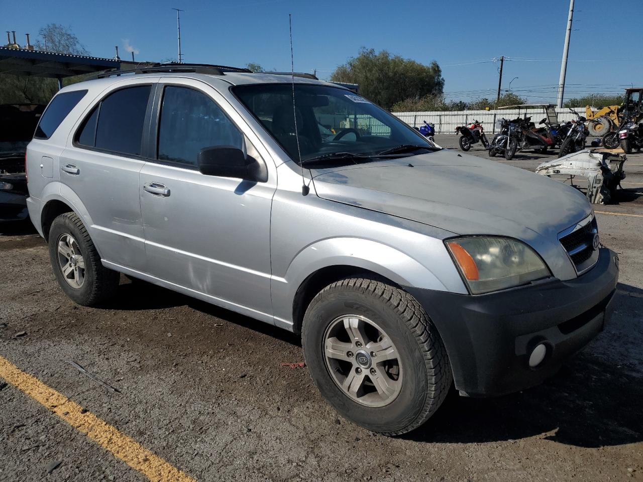2005 Kia Sorento Ex Silver vin: KNDJD733255486702
