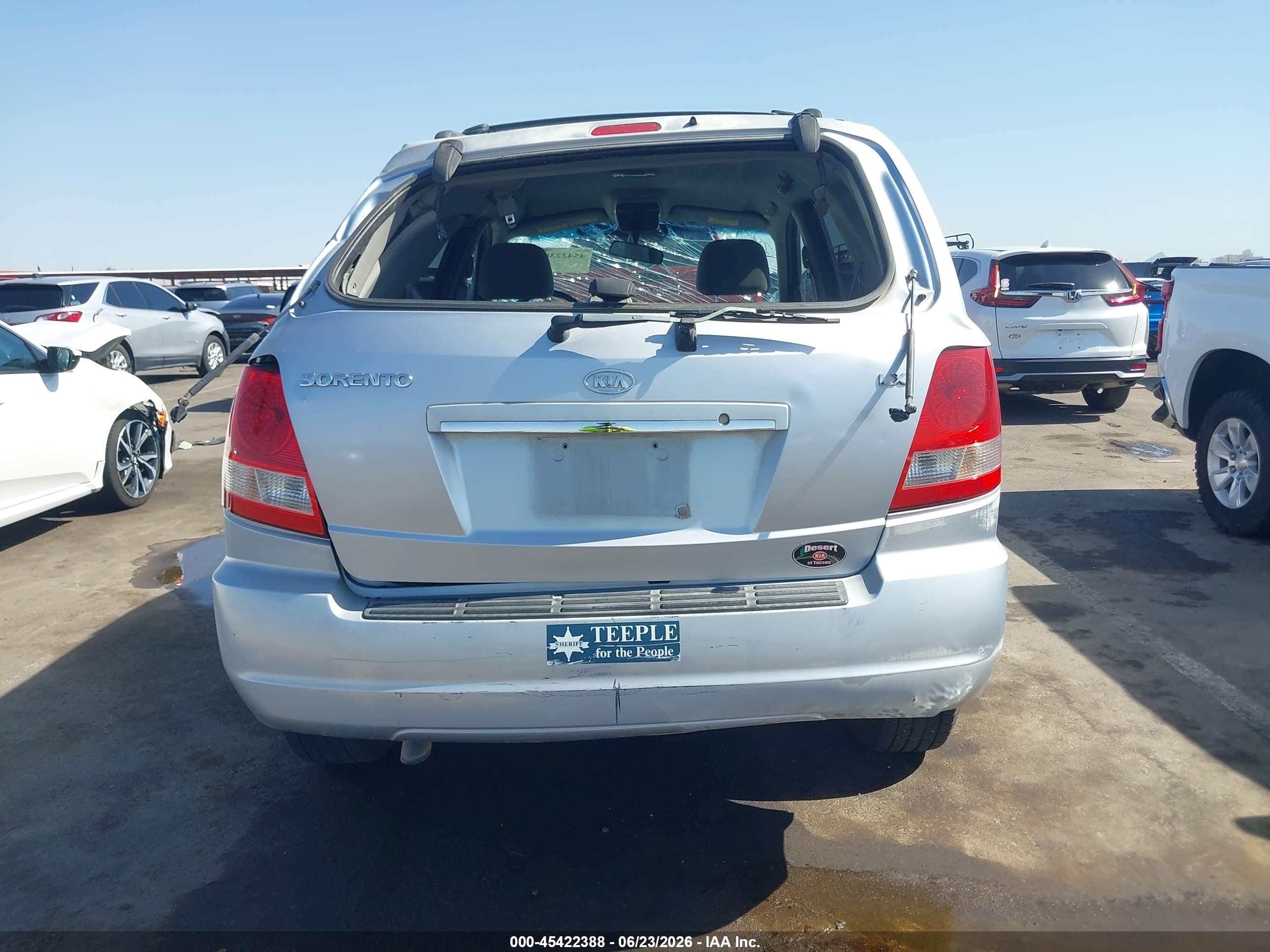 2005 Kia Sorento Ex/lx Silver vin: KNDJD733255486800