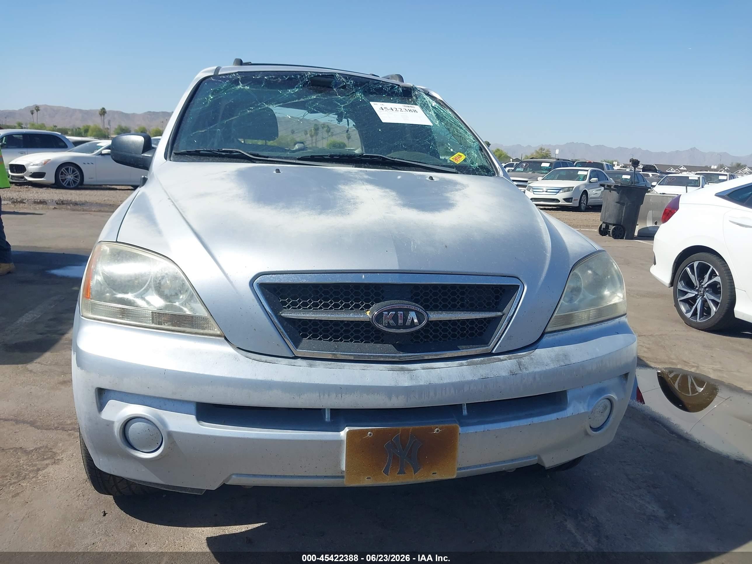 2005 Kia Sorento Ex/lx Silver vin: KNDJD733255486800