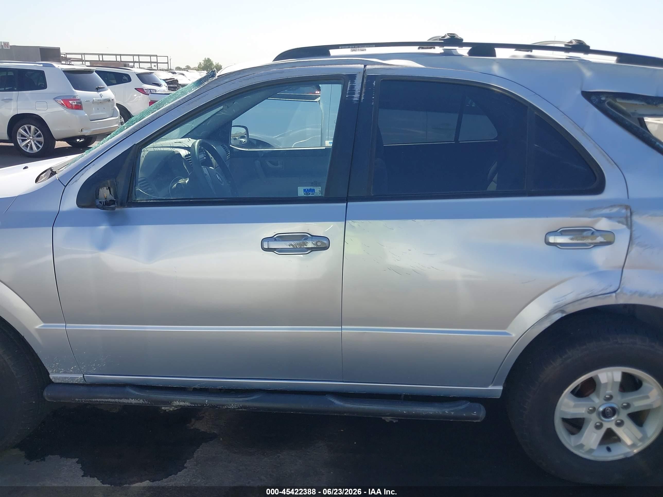 2005 Kia Sorento Ex/lx Silver vin: KNDJD733255486800