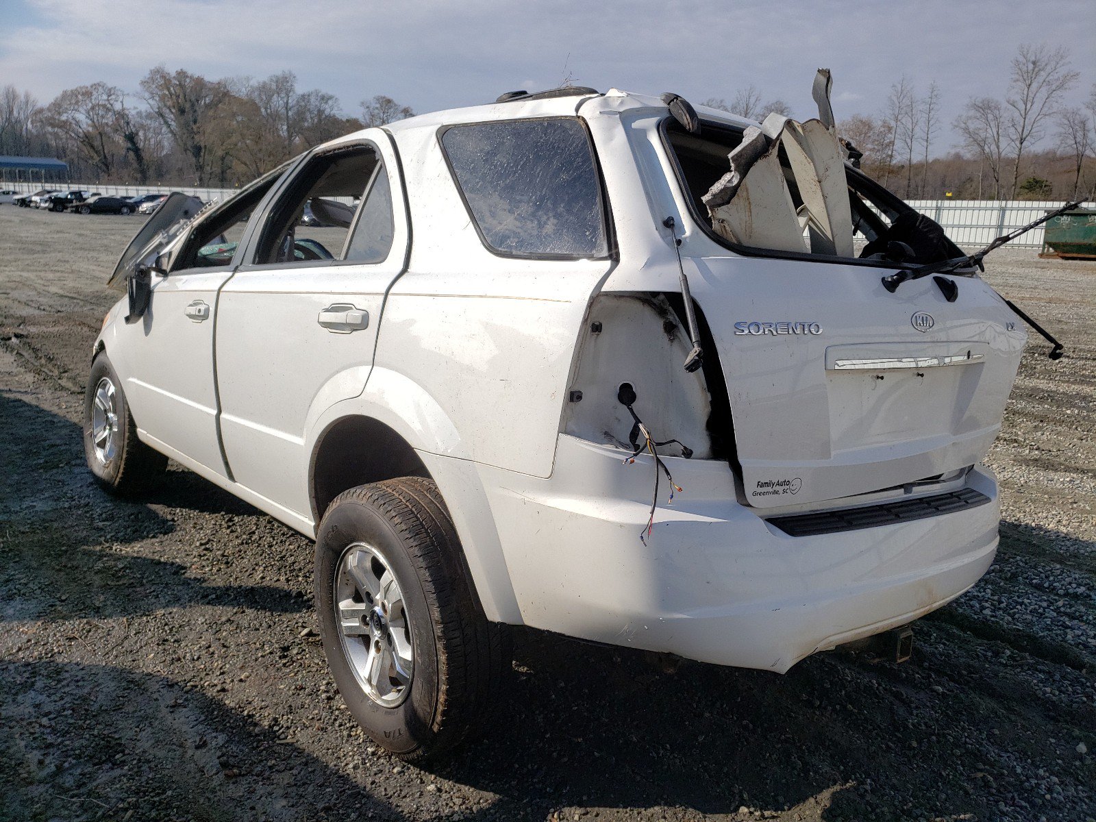 2005 Kia Sorento Ex White vin: KNDJD733255490829
