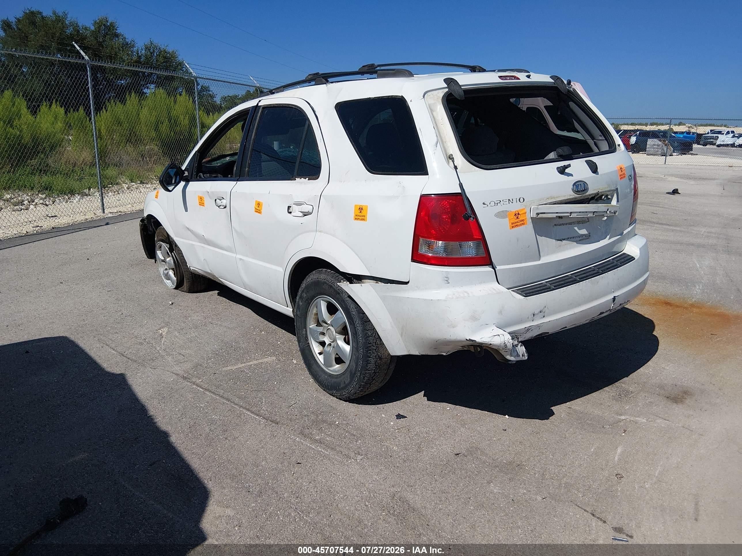 2006 Kia Sorento Ex/lx White vin: KNDJD733265539786