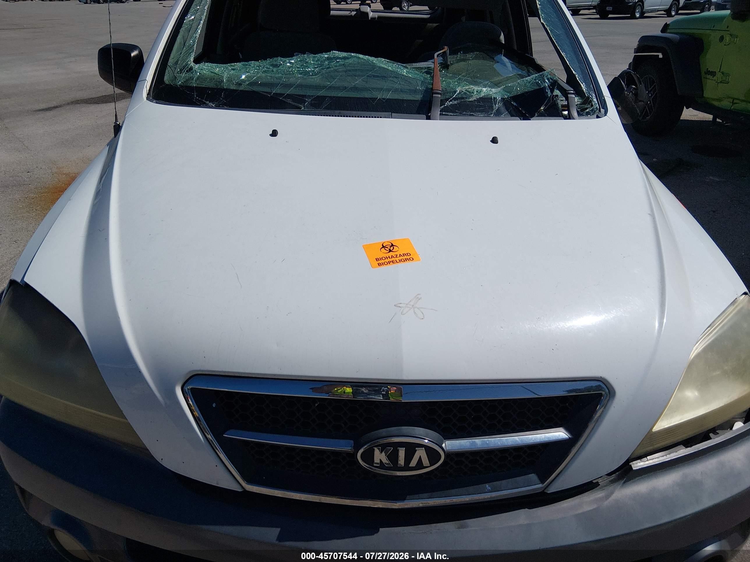 2006 Kia Sorento Ex/lx White vin: KNDJD733265539786