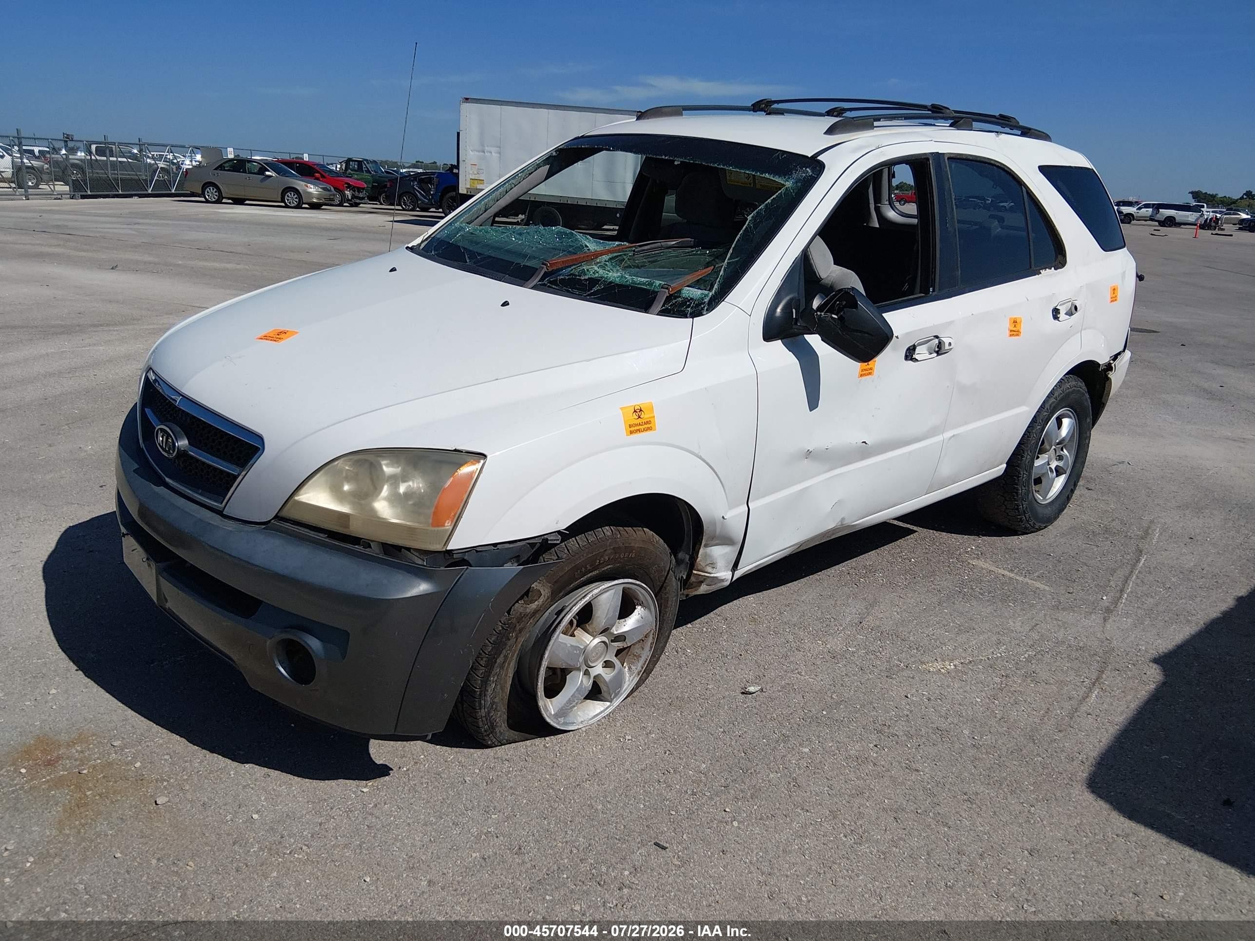 2006 Kia Sorento Ex/lx White vin: KNDJD733265539786