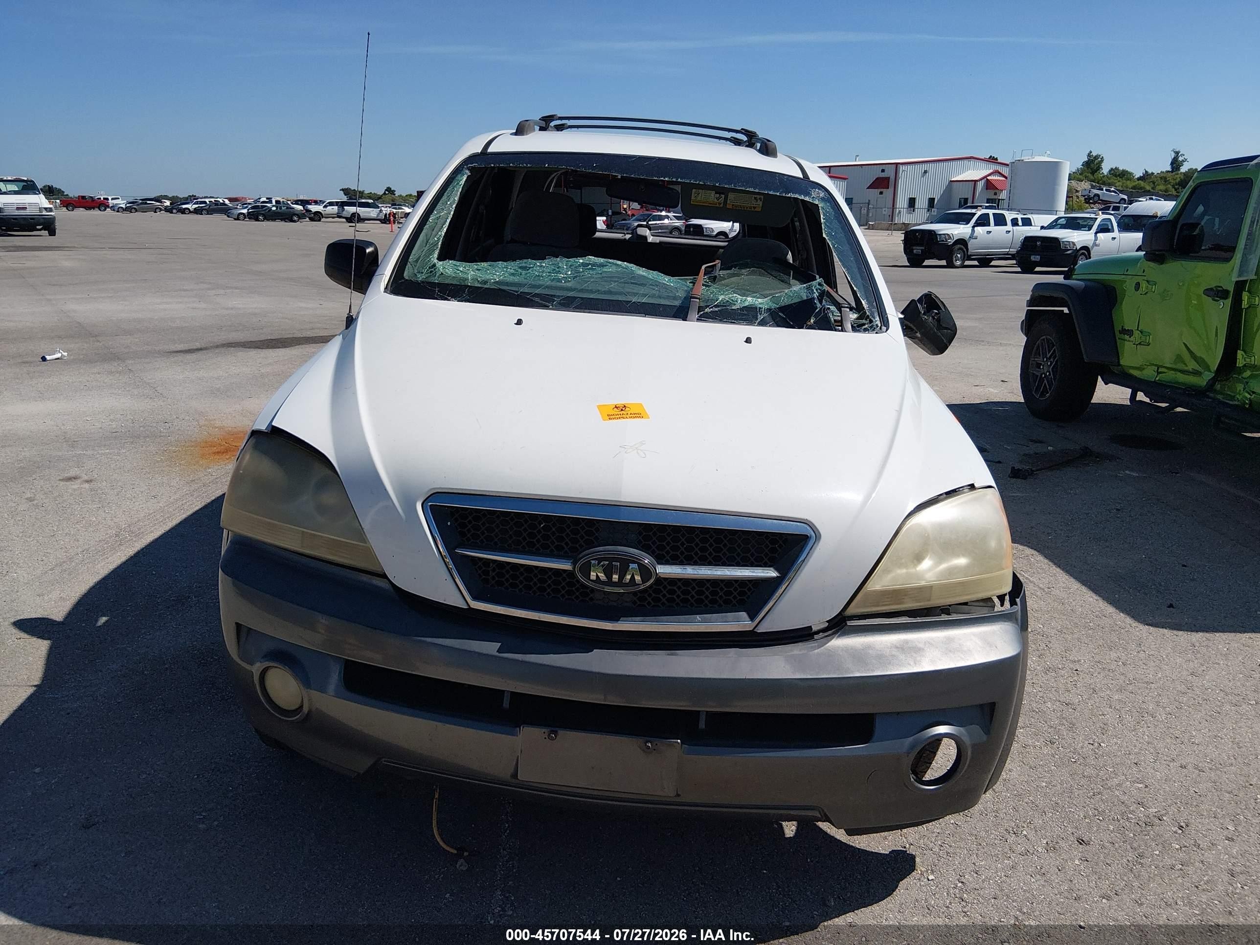 2006 Kia Sorento Ex/lx White vin: KNDJD733265539786
