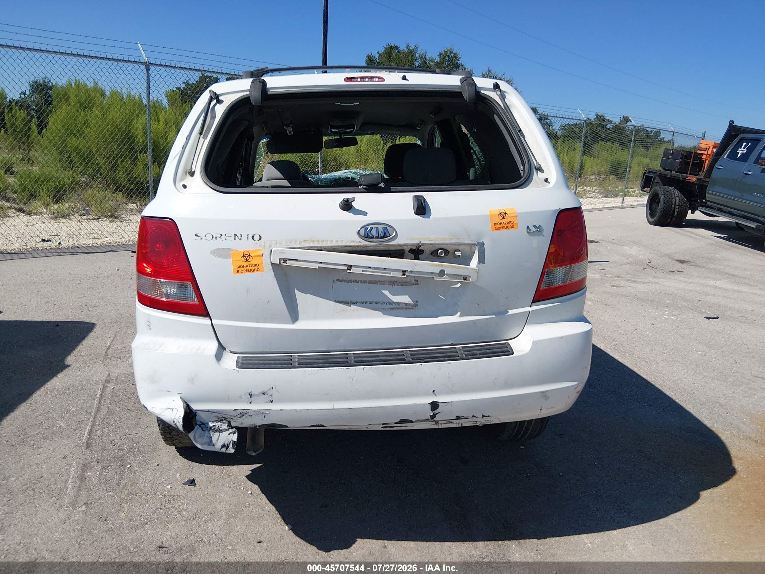 2006 Kia Sorento Ex/lx White vin: KNDJD733265539786