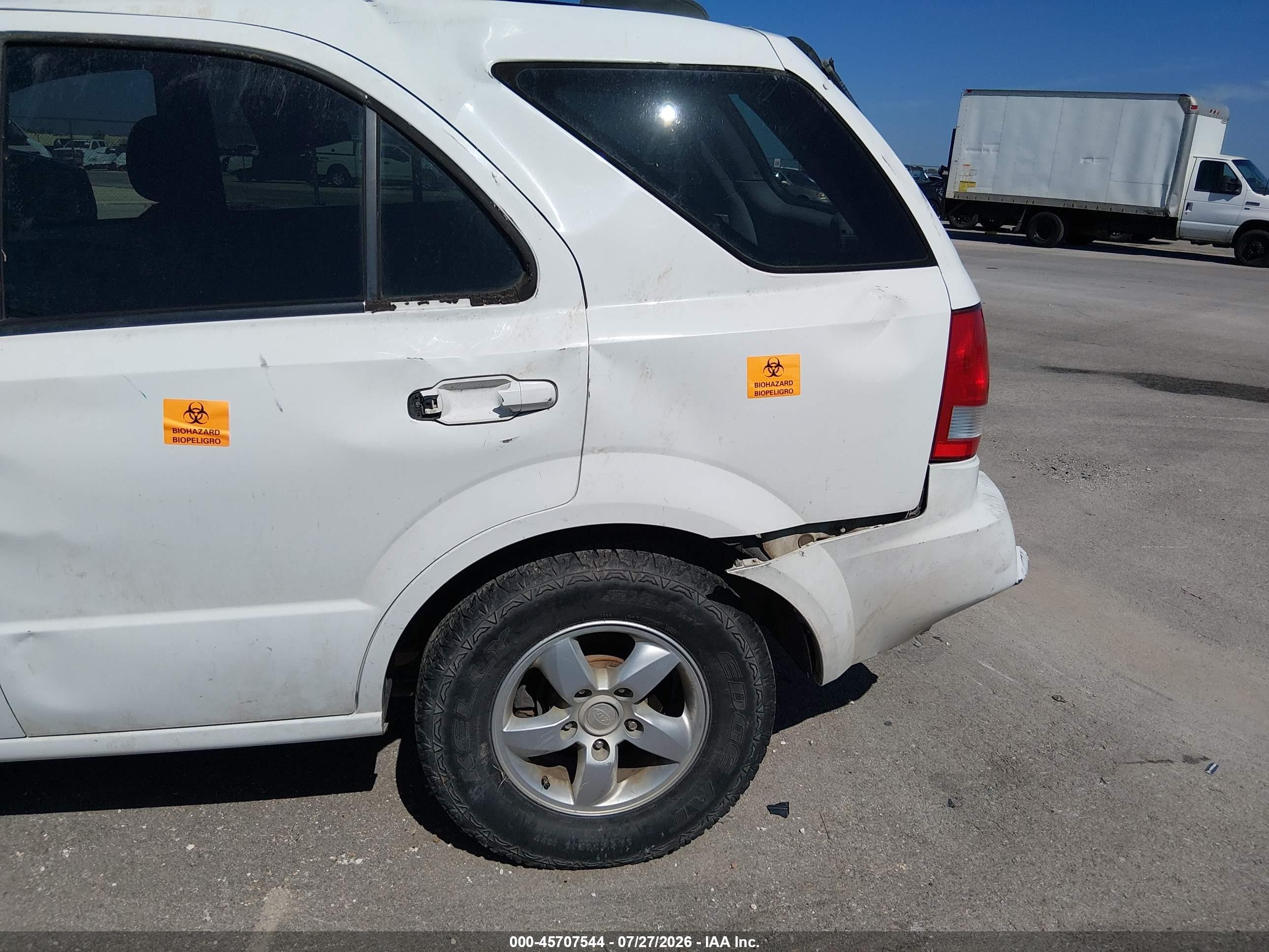 2006 Kia Sorento Ex/lx White vin: KNDJD733265539786