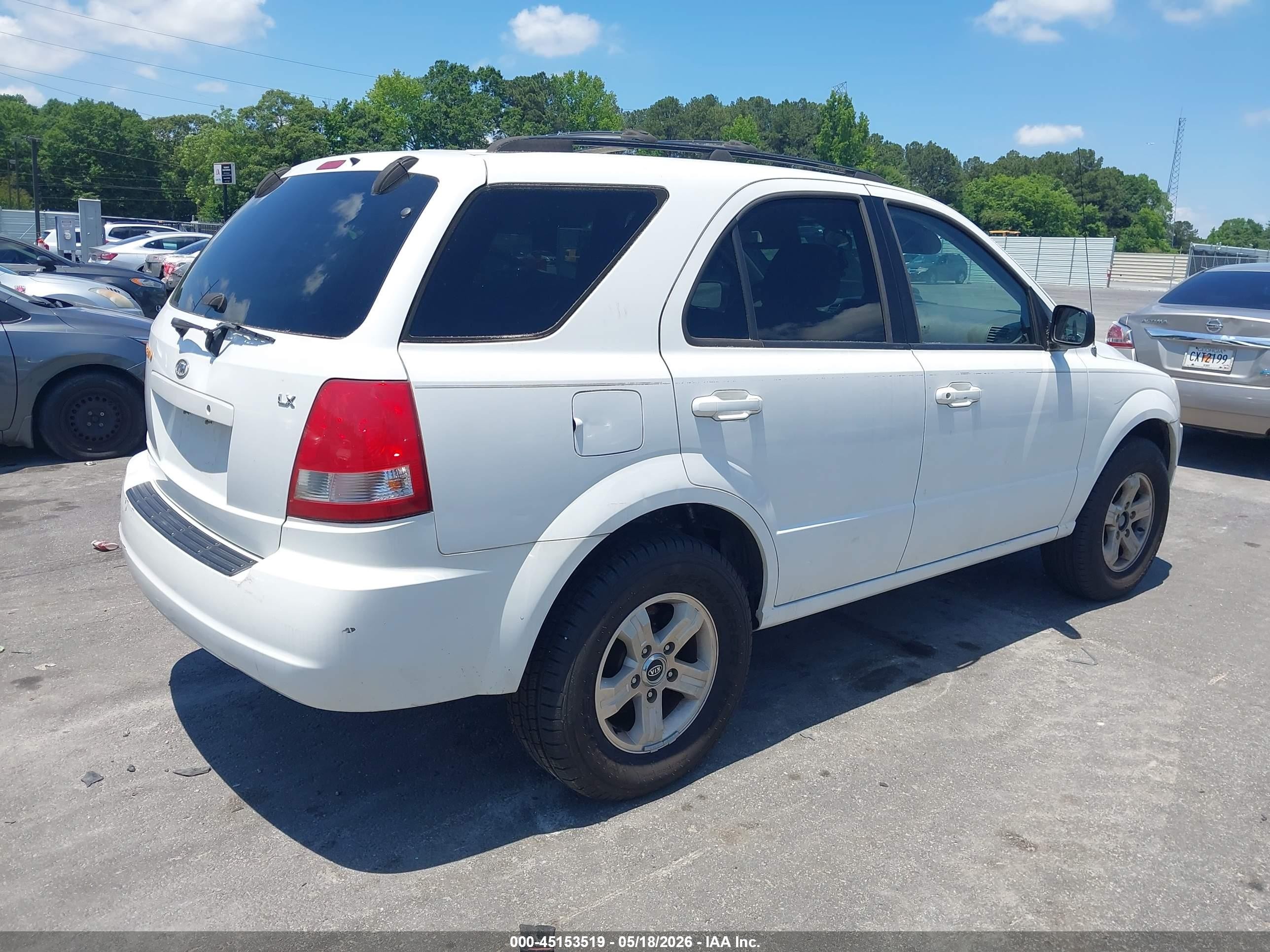 2004 Kia Sorento Ex/lx White vin: KNDJD733345213279