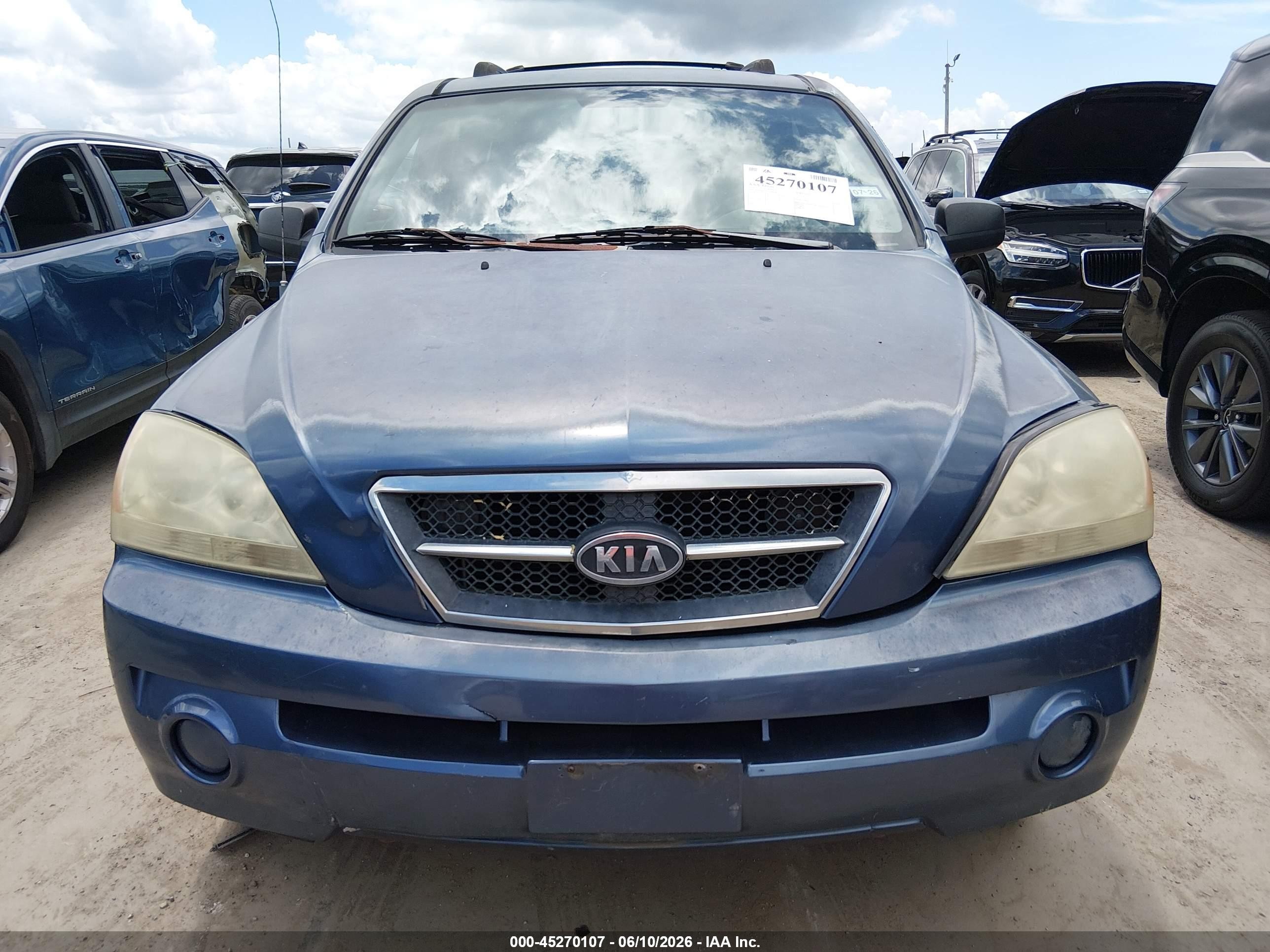 2005 Kia Sorento Ex/lx Blue vin: KNDJD733355466748