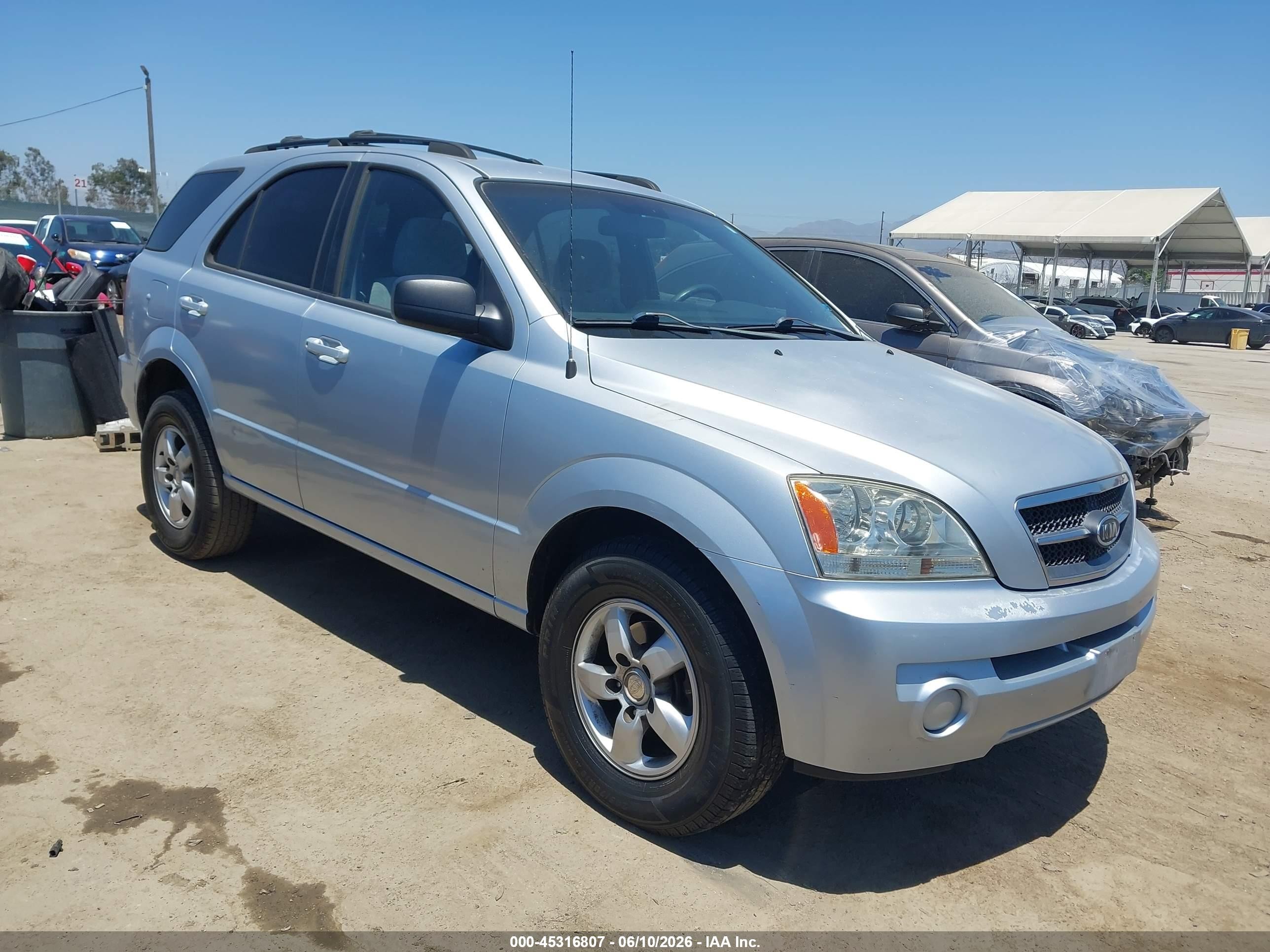 2006 Kia Sorento Ex/lx Silver vin: KNDJD733365535536