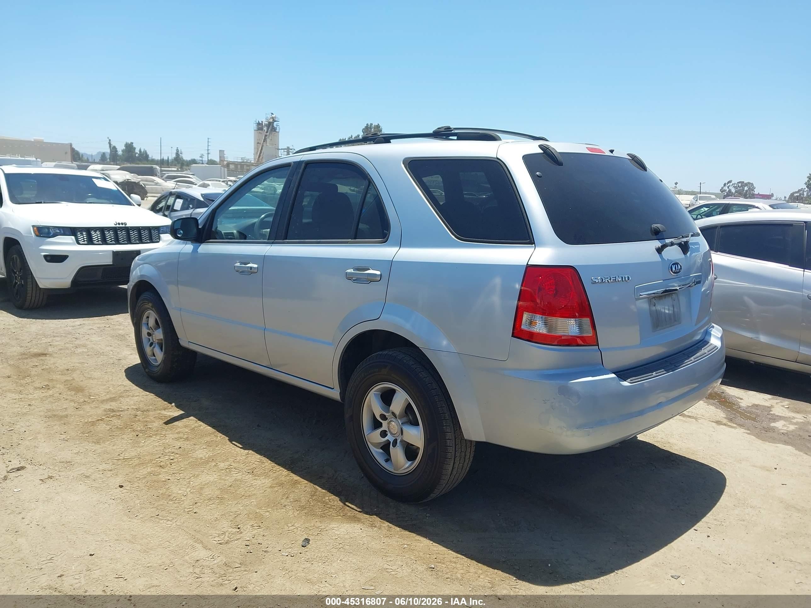 2006 Kia Sorento Ex/lx Silver vin: KNDJD733365535536