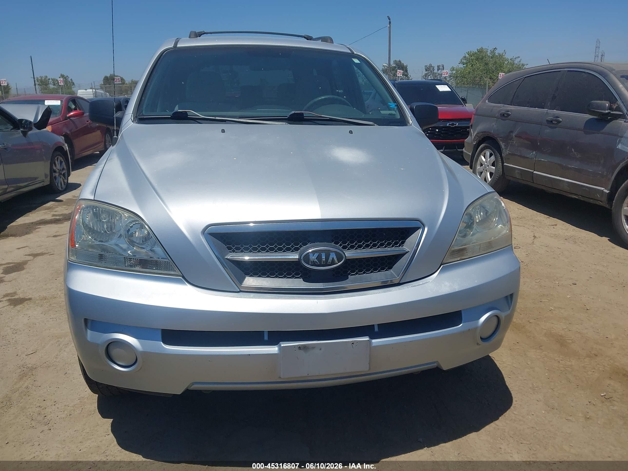 2006 Kia Sorento Ex/lx Silver vin: KNDJD733365535536