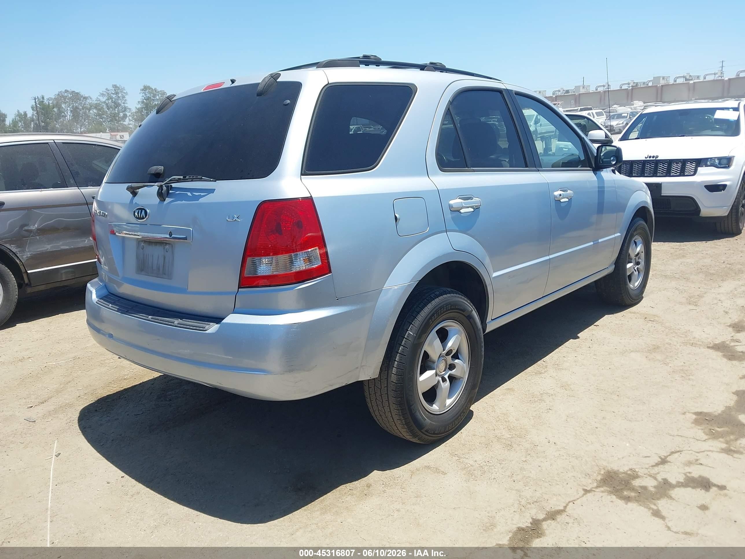 2006 Kia Sorento Ex/lx Silver vin: KNDJD733365535536