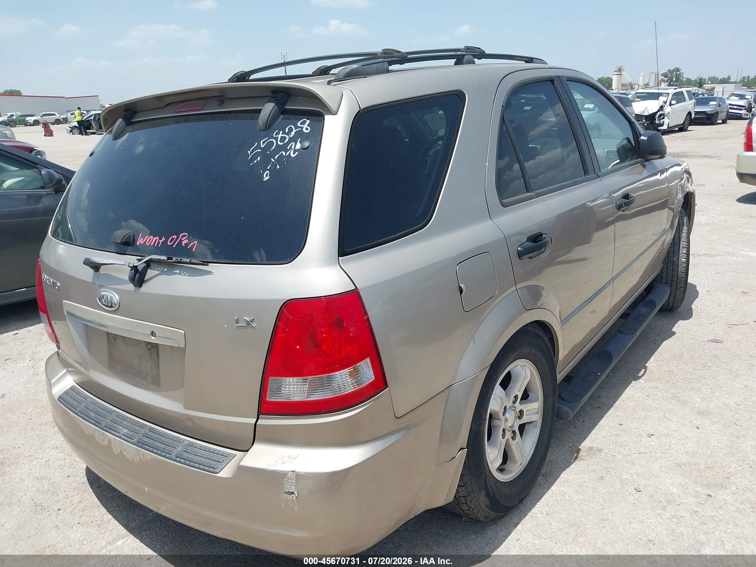 2006 Kia Sorento Ex/lx Champagne vin: KNDJD733365609764