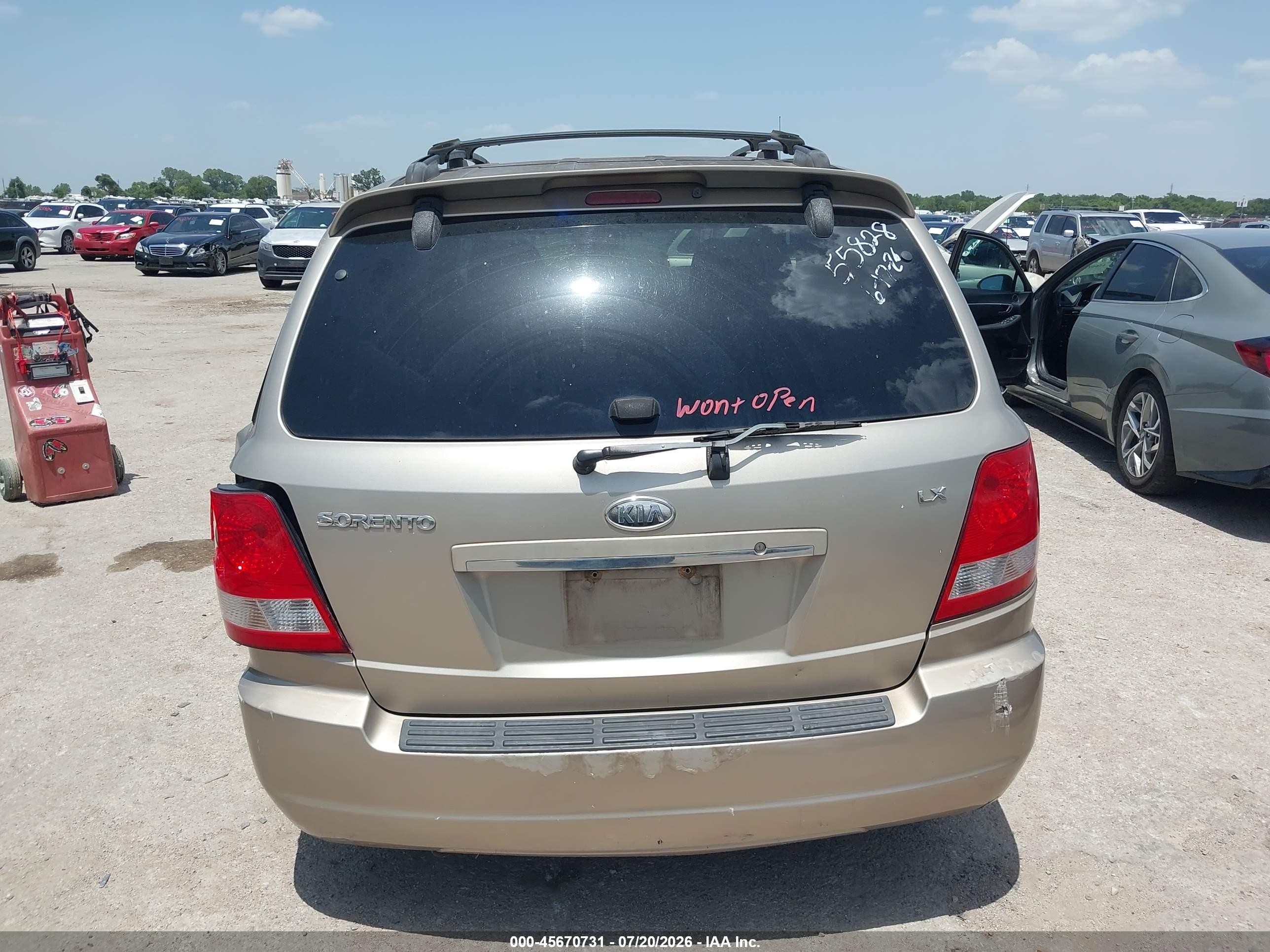 2006 Kia Sorento Ex/lx Champagne vin: KNDJD733365609764