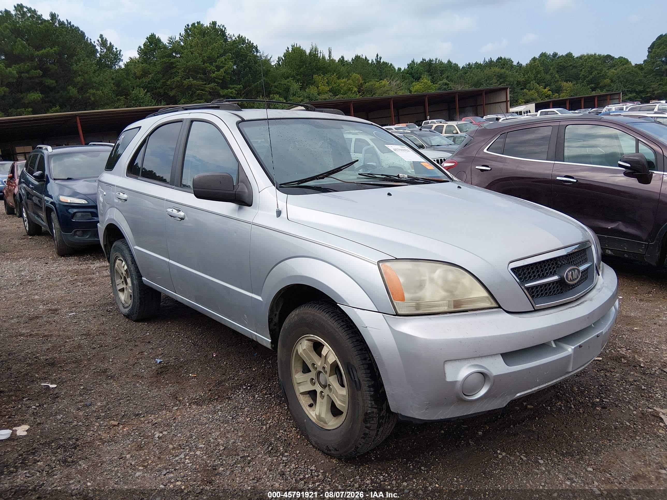 2005 Kia Sorento Ex/lx Silver vin: KNDJD733455403612
