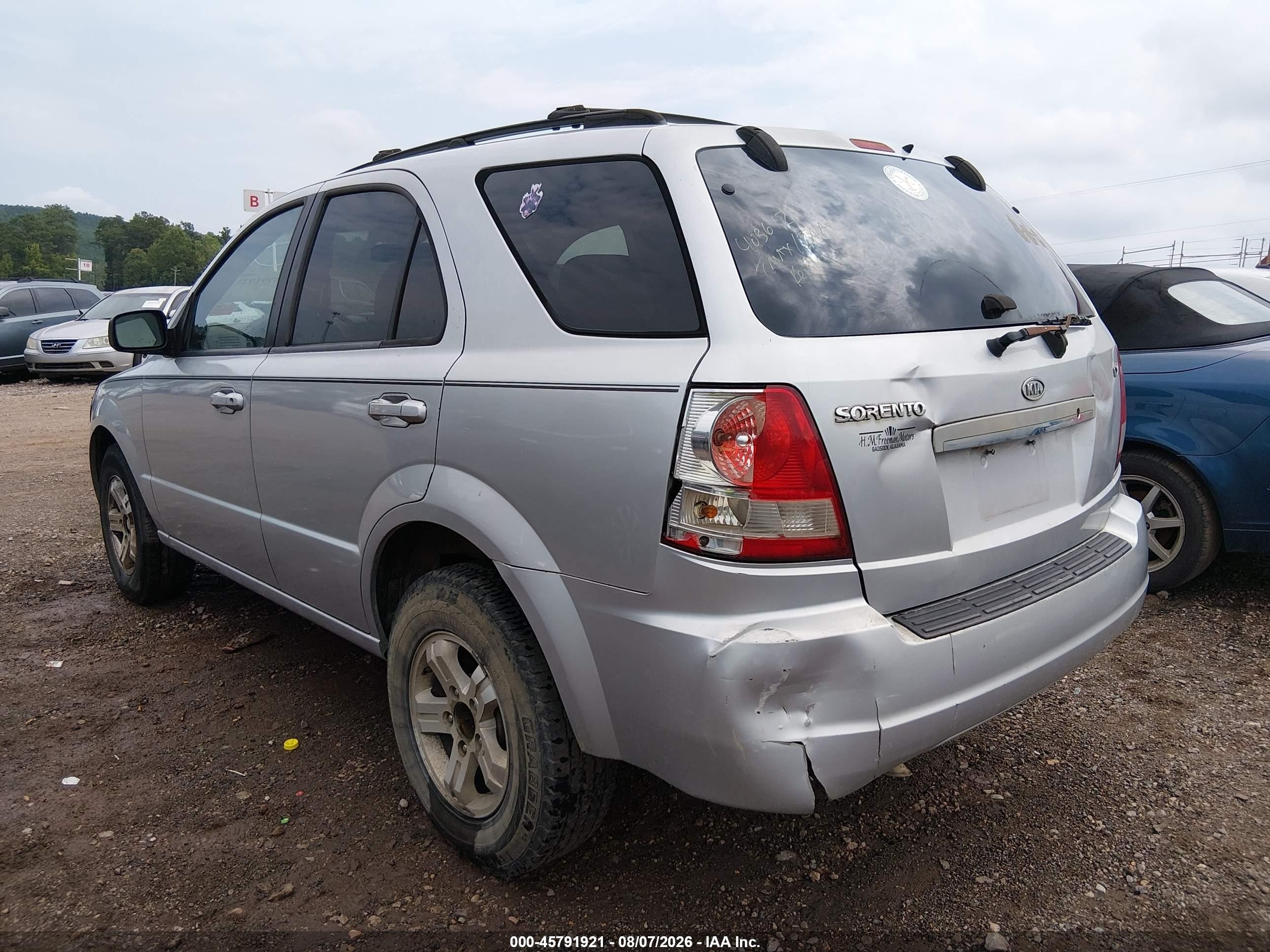 2005 Kia Sorento Ex/lx Silver vin: KNDJD733455403612