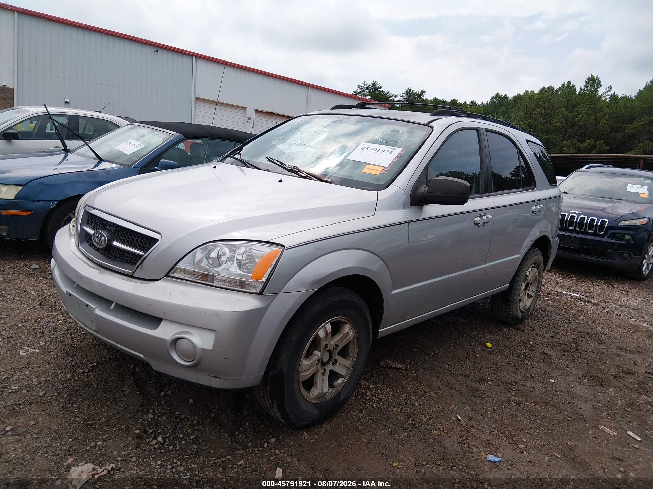 2005 Kia Sorento Ex/lx Silver vin: KNDJD733455403612